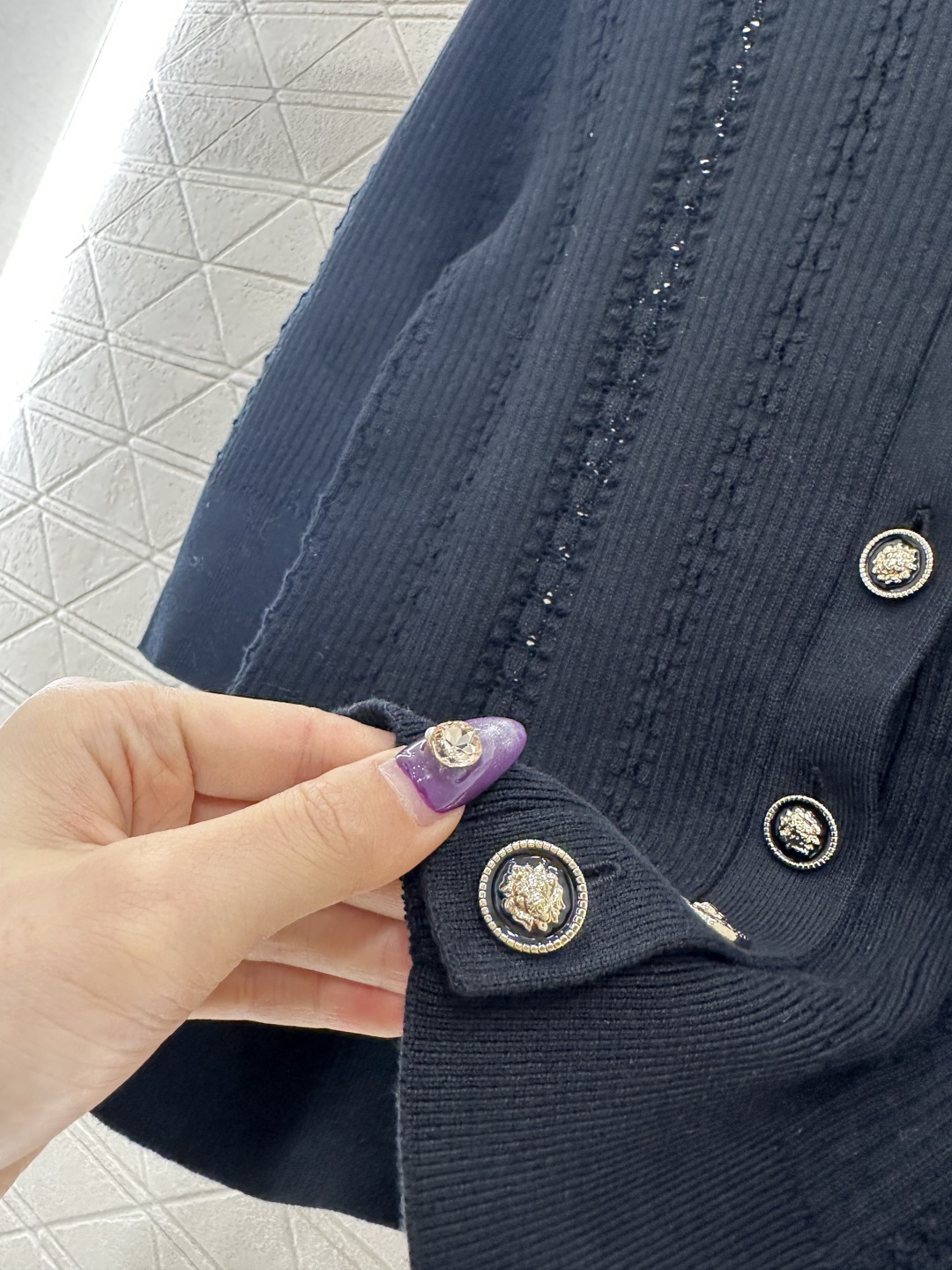 ♥Chane*♥2026新品上架 素色镂空中袖针织开衫定制YB棉毛纱线织造，质感舒适，穿搭有型，中袖针织