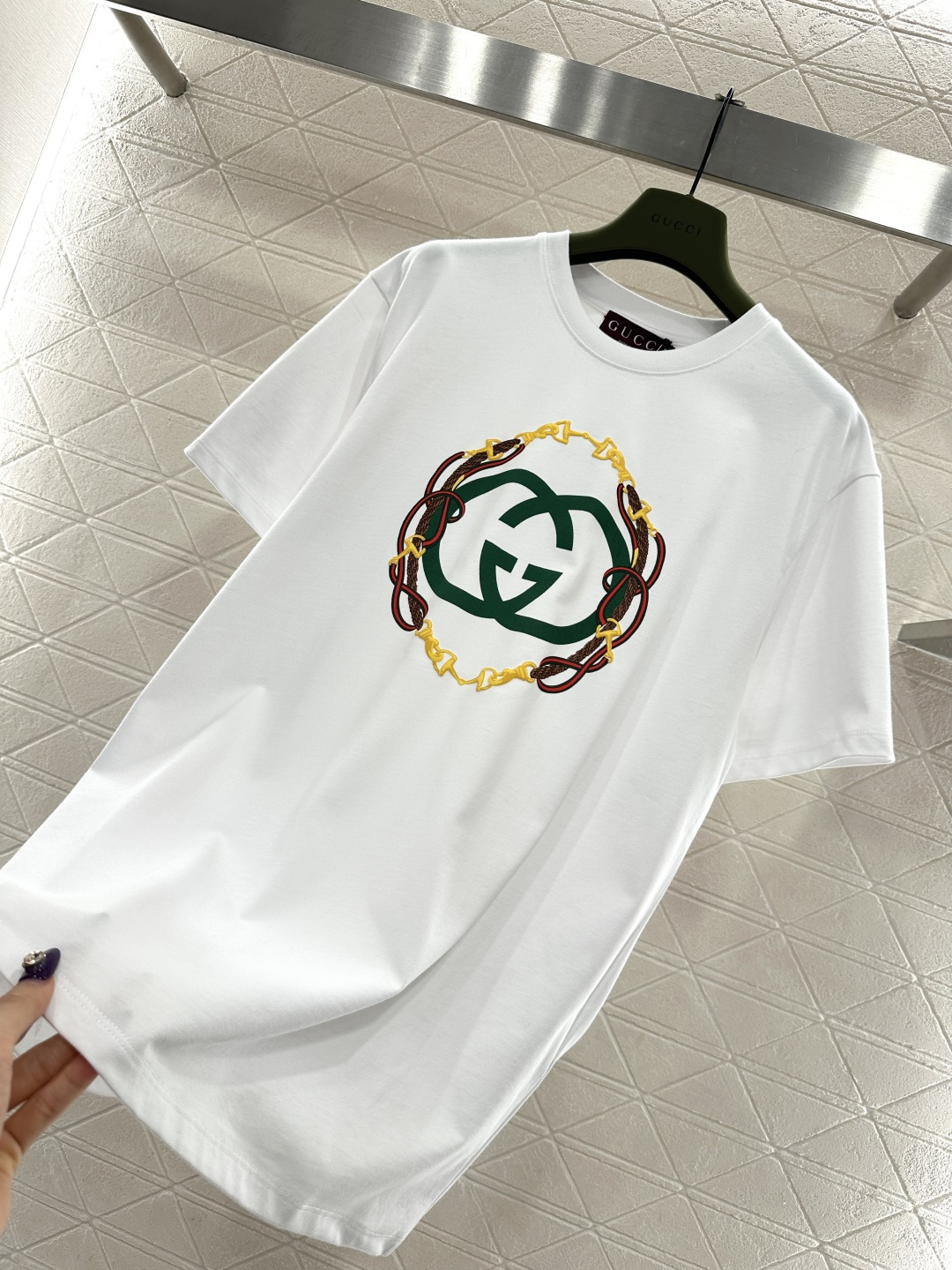 ♥Gucc*♥2026新品上架 贺岁起泡印花圆领𝑇𝑒𝑒新年贺岁系列#定制YB原生全棉材质，透气舒适，质感