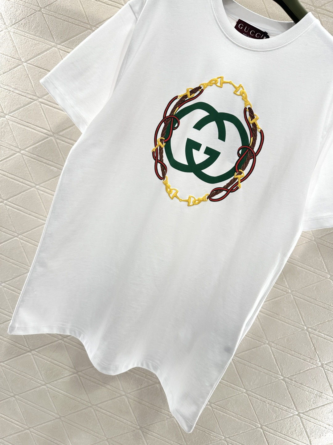 ♥Gucc*♥2026新品上架 贺岁起泡印花圆领𝑇𝑒𝑒新年贺岁系列#定制YB原生全棉材质，透气舒适，质感