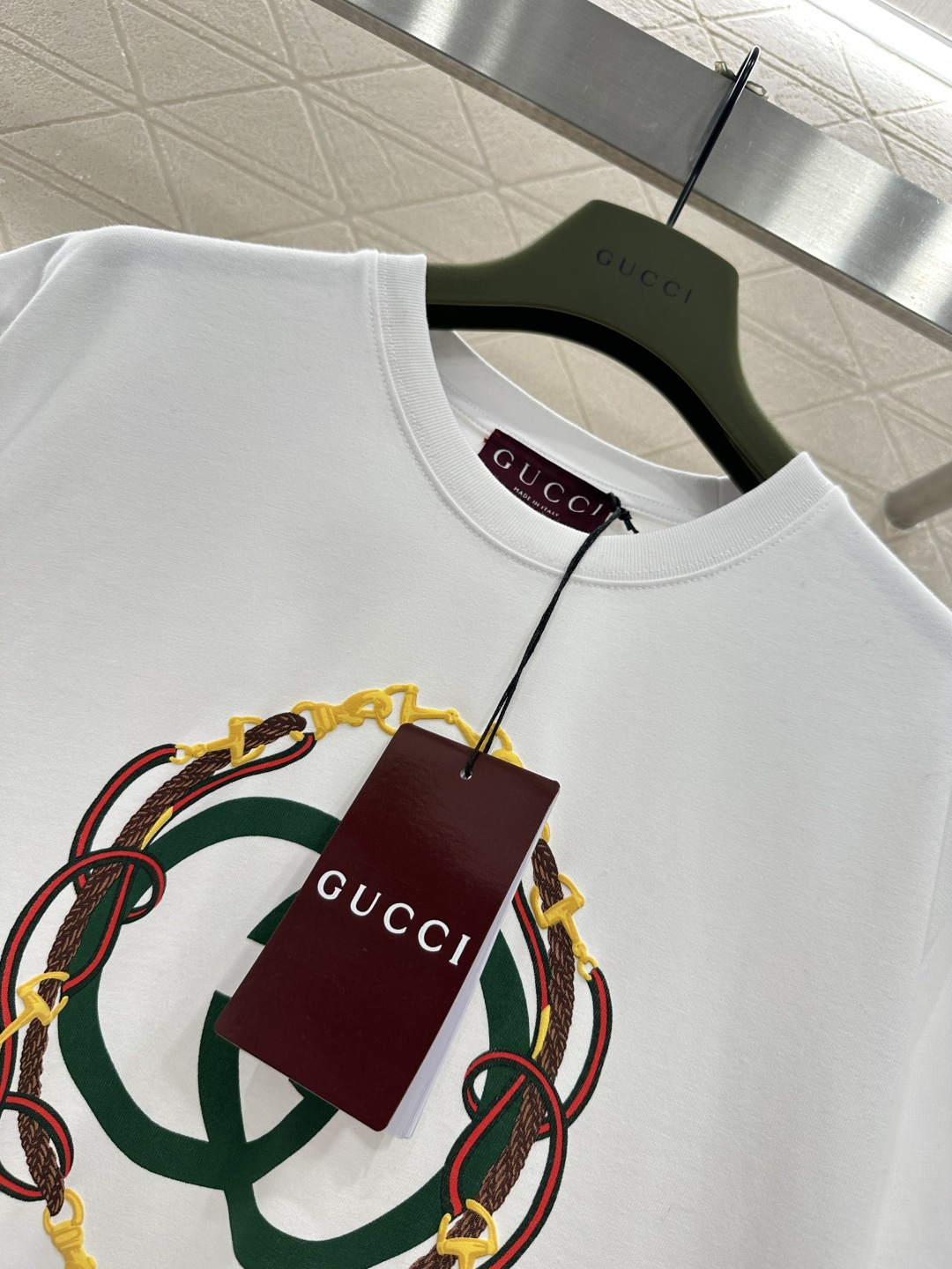 ♥Gucc*♥2026新品上架 贺岁起泡印花圆领𝑇𝑒𝑒新年贺岁系列#定制YB原生全棉材质，透气舒适，质感