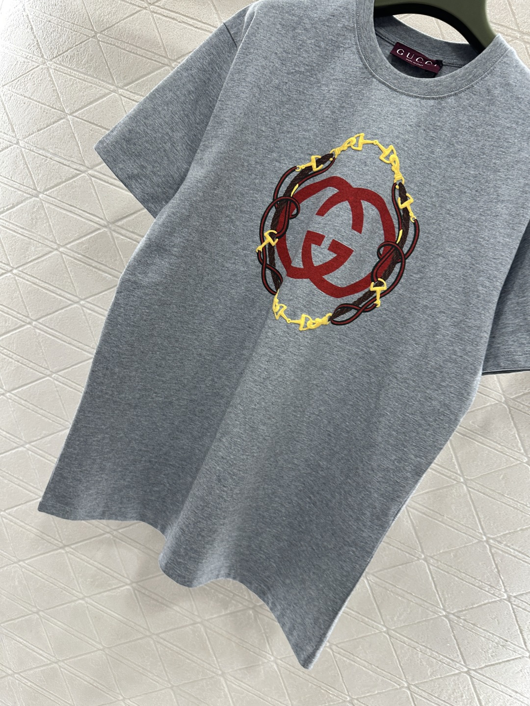 ♥Gucc*♥2026新品上架 贺岁起泡印花圆领𝑇𝑒𝑒新年贺岁系列#定制YB原生全棉材质，透气舒适，质感