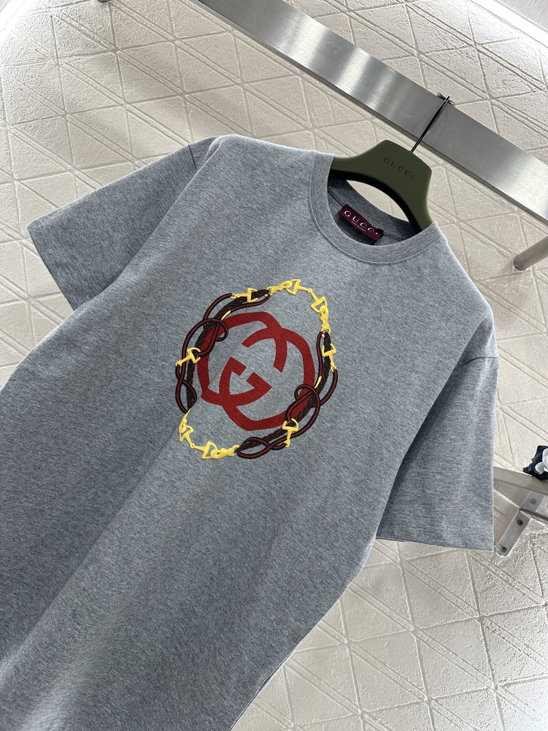 ♥Gucc*♥2026新品上架 贺岁起泡印花圆领𝑇𝑒𝑒新年贺岁系列#定制YB原生全棉材质，透气舒适，质感