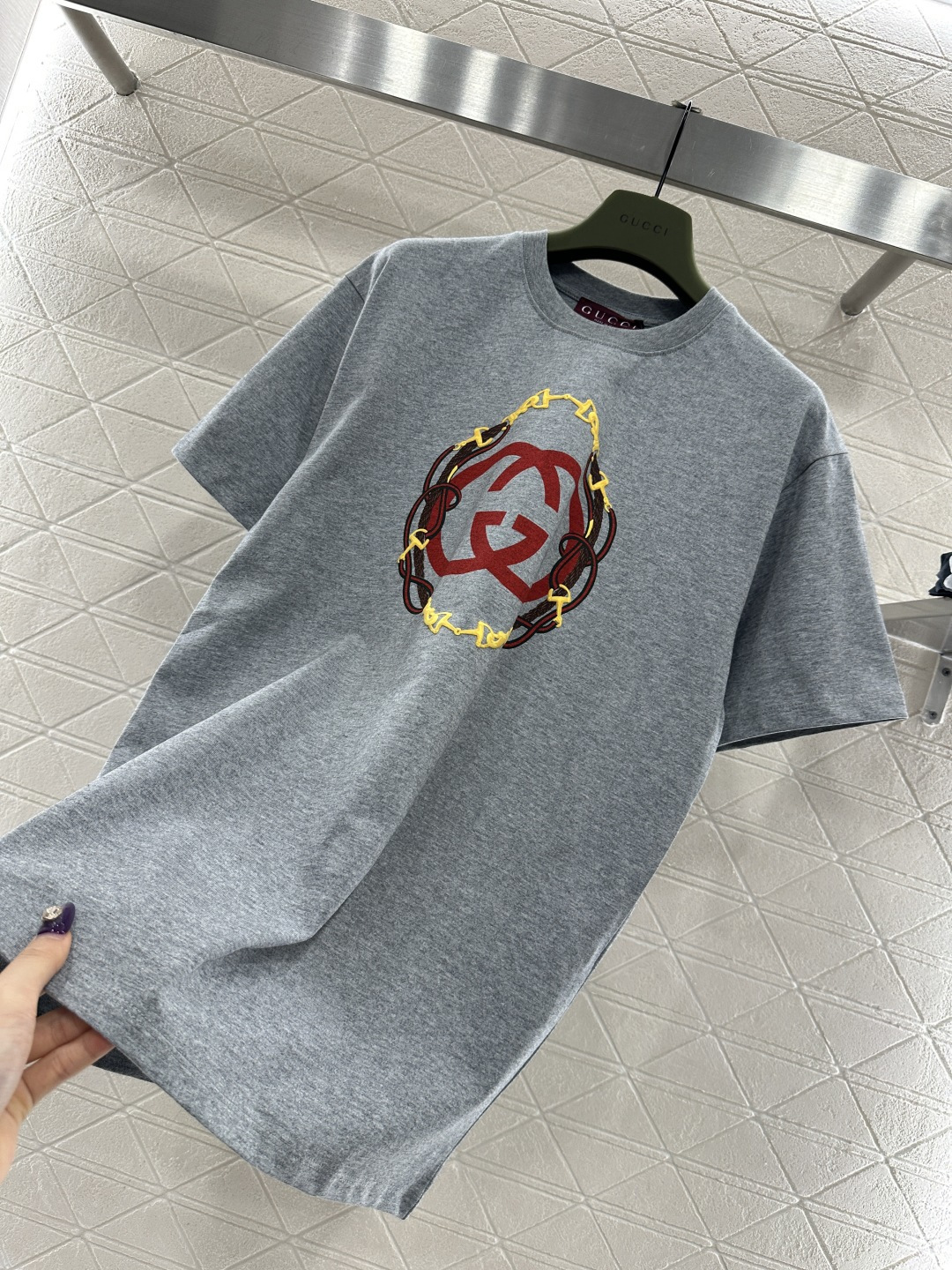 ♥Gucc*♥2026新品上架 贺岁起泡印花圆领𝑇𝑒𝑒新年贺岁系列#定制YB原生全棉材质，透气舒适，质感