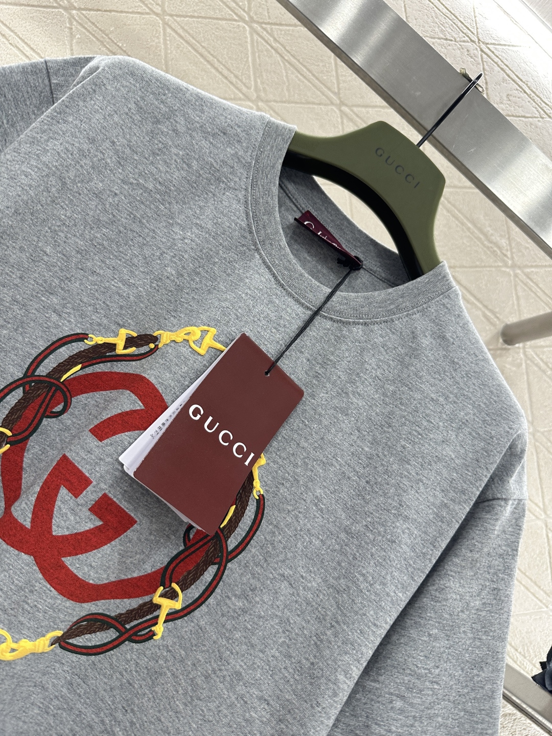 ♥Gucc*♥2026新品上架 贺岁起泡印花圆领𝑇𝑒𝑒新年贺岁系列#定制YB原生全棉材质，透气舒适，质感