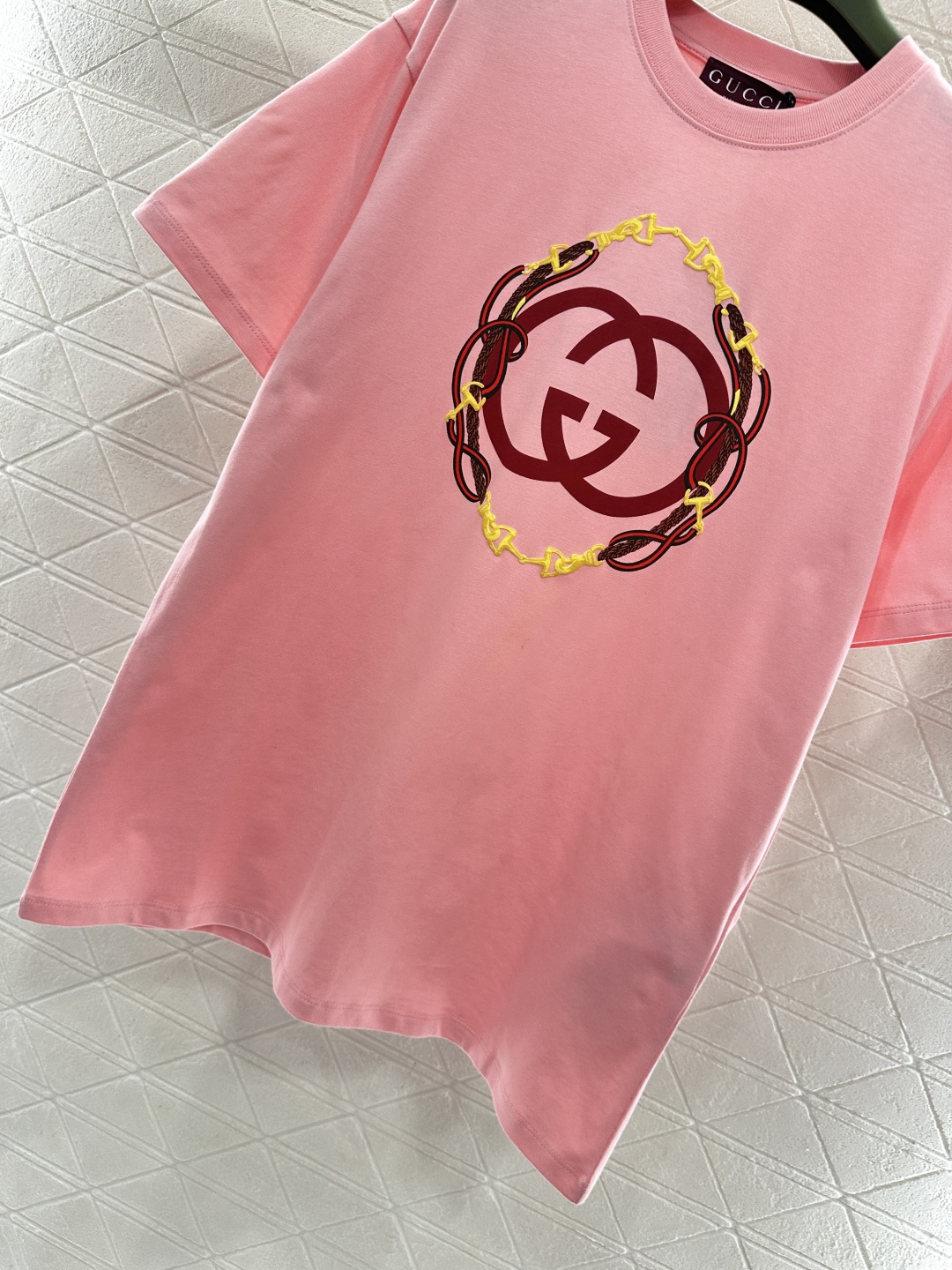 ♥Gucc*♥2026新品上架 贺岁起泡印花圆领𝑇𝑒𝑒新年贺岁系列#定制YB原生全棉材质，透气舒适，质感