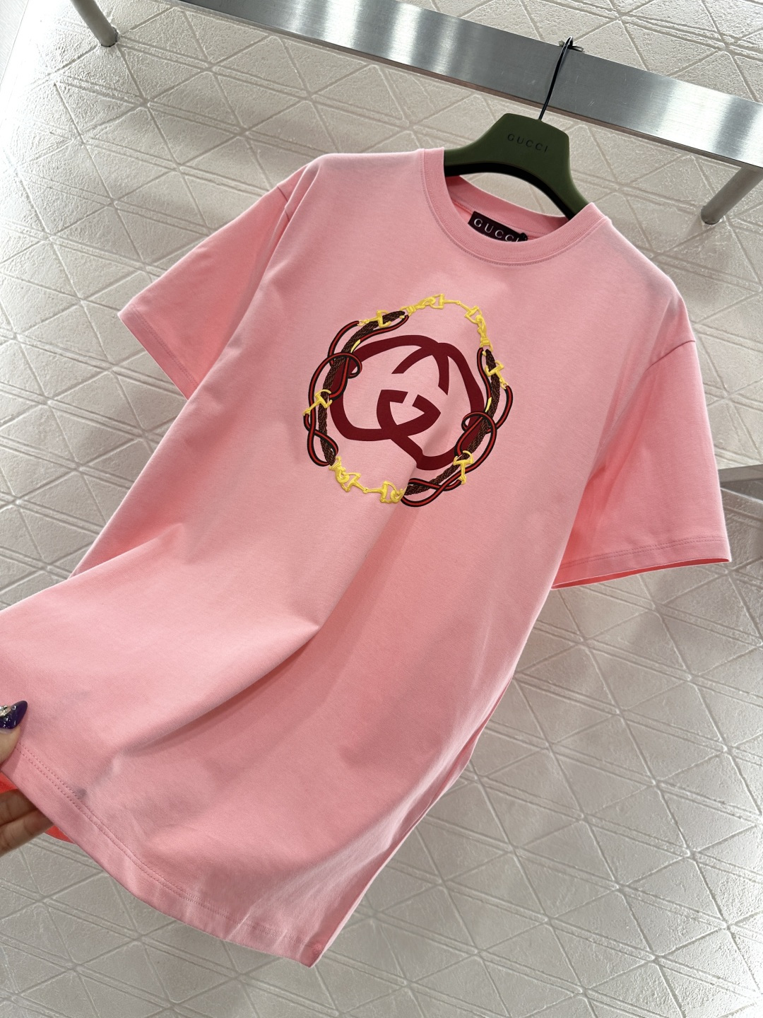 ♥Gucc*♥2026新品上架 贺岁起泡印花圆领𝑇𝑒𝑒新年贺岁系列#定制YB原生全棉材质，透气舒适，质感