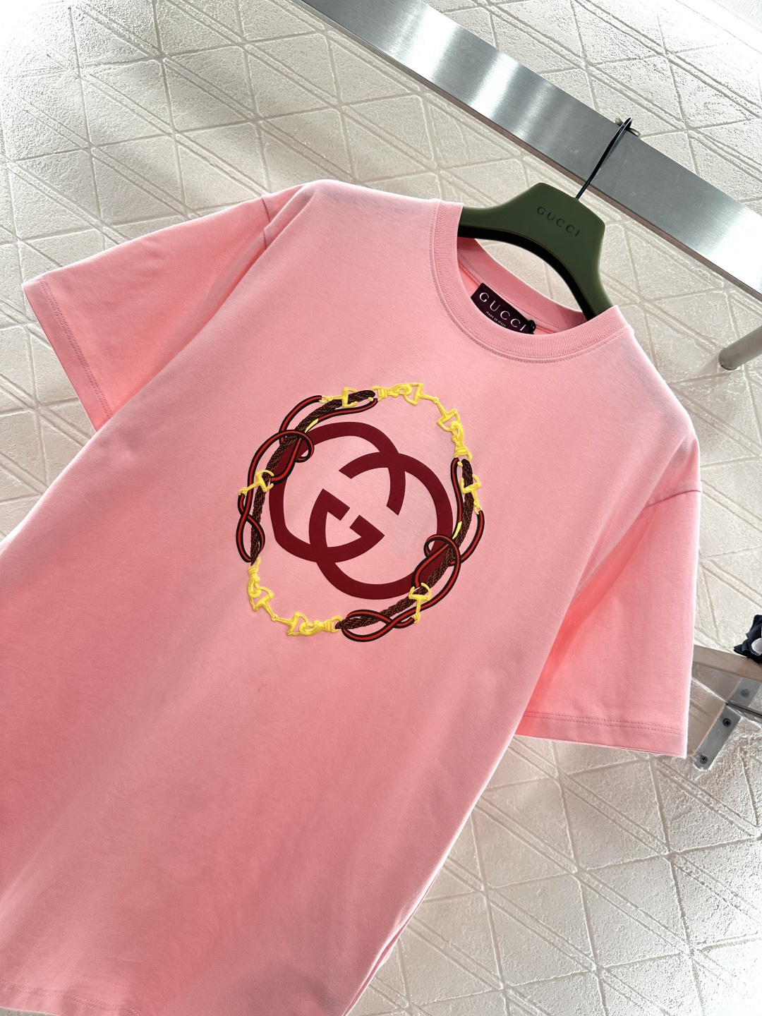 ♥Gucc*♥2026新品上架 贺岁起泡印花圆领𝑇𝑒𝑒新年贺岁系列#定制YB原生全棉材质，透气舒适，质感