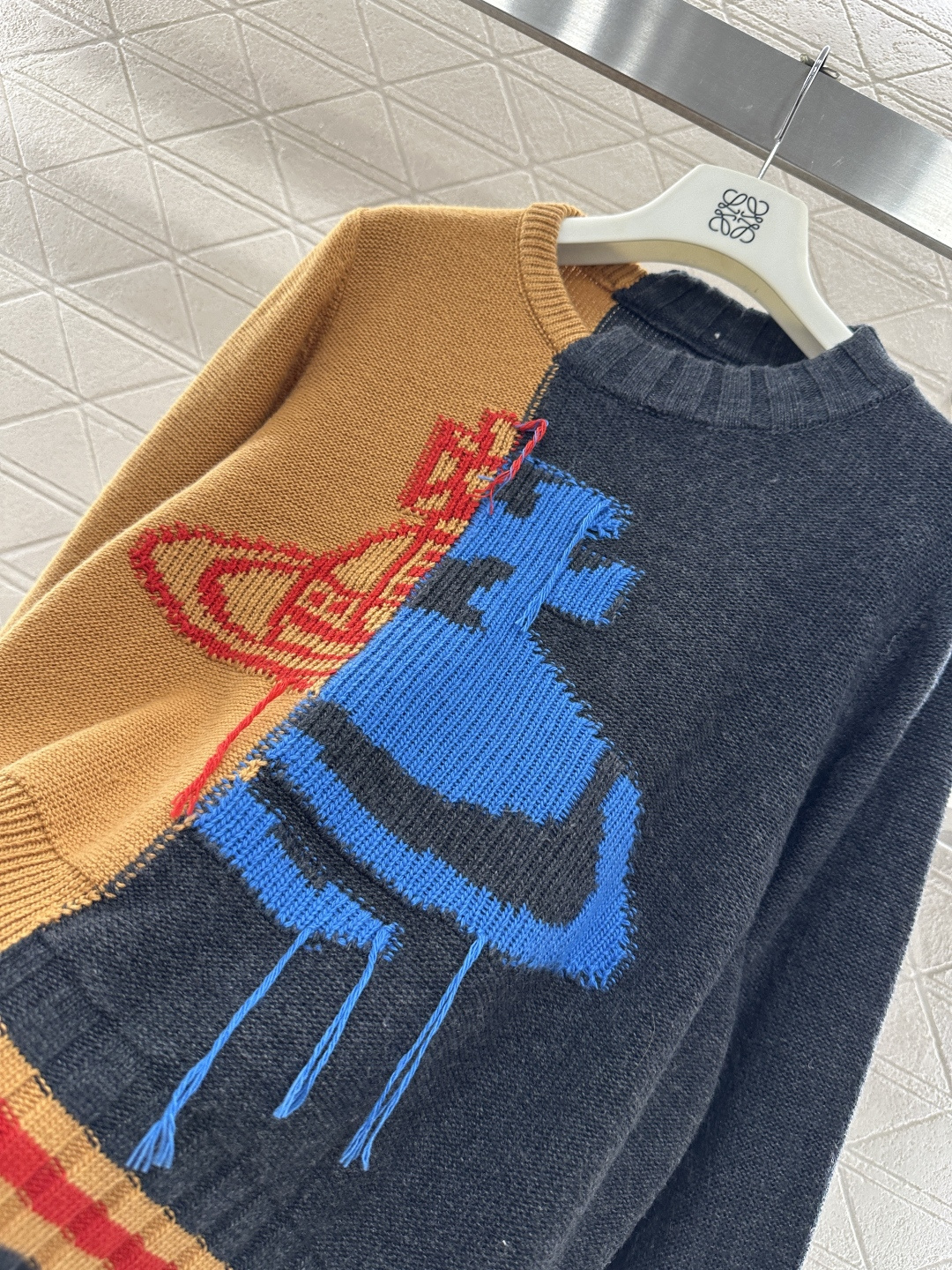 ♥West Vivienn*♥2025新品上架 拼接土星针织毛衣定制YB羊毛纱线织造，质感细腻，穿搭舒适