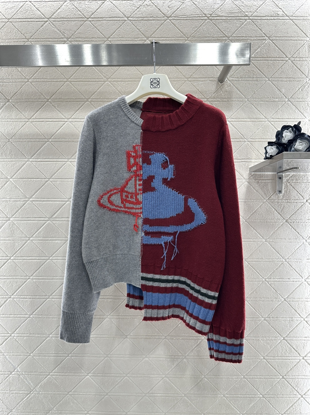 ♥West Vivienn*♥2025新品上架 拼接土星针织毛衣定制YB羊毛纱线织造，质感细腻，穿搭舒适