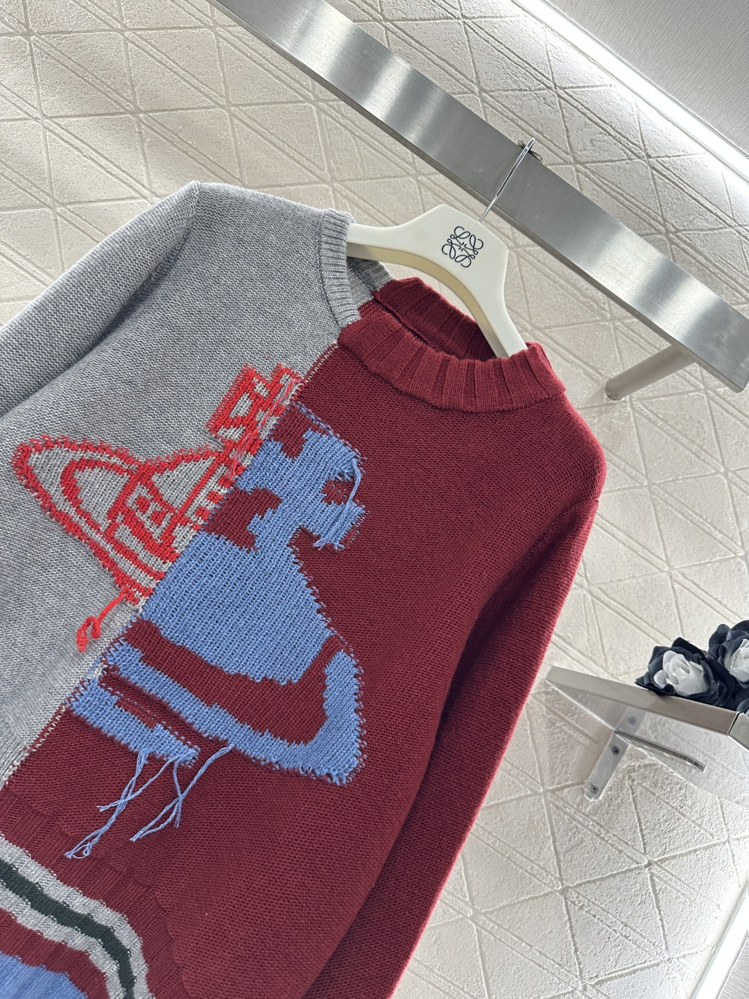 ♥West Vivienn*♥2025新品上架 拼接土星针织毛衣定制YB羊毛纱线织造，质感细腻，穿搭舒适