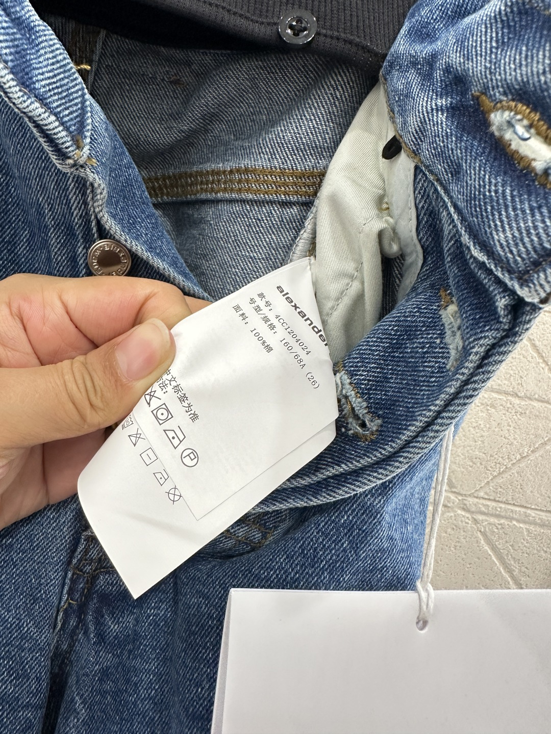 ♥Alexander wab*♥2026新品上架 腰头可拆卸牛仔弯刀裤定制YB斜纹棉牛仔材质，透气性佳，