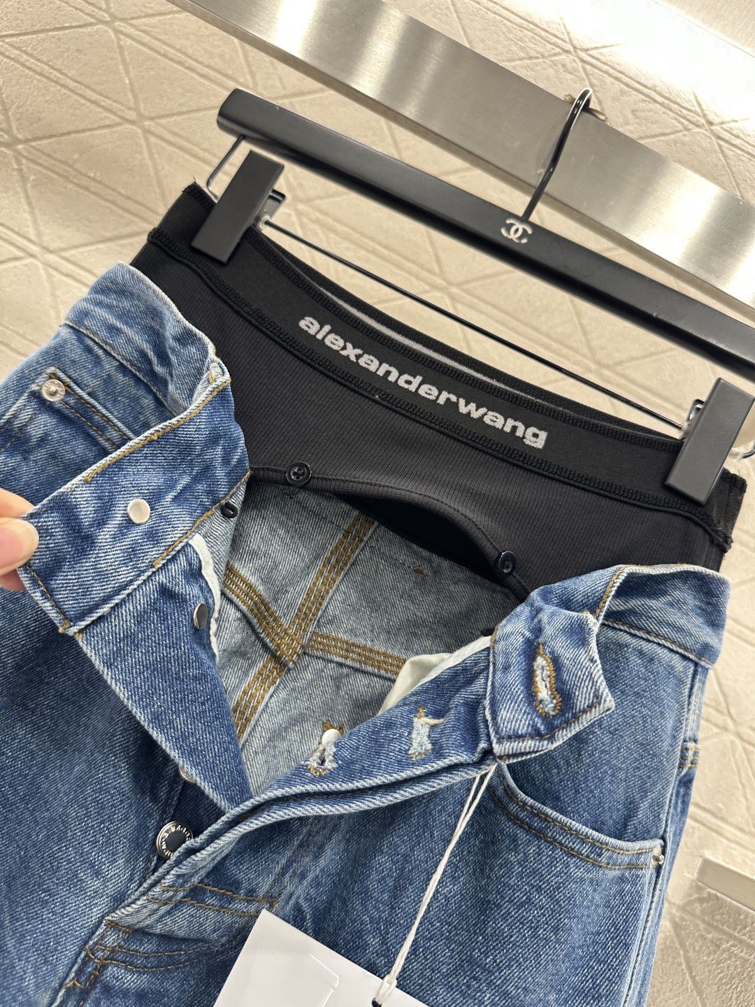 ♥Alexander wab*♥2026新品上架 腰头可拆卸牛仔弯刀裤定制YB斜纹棉牛仔材质，透气性佳，