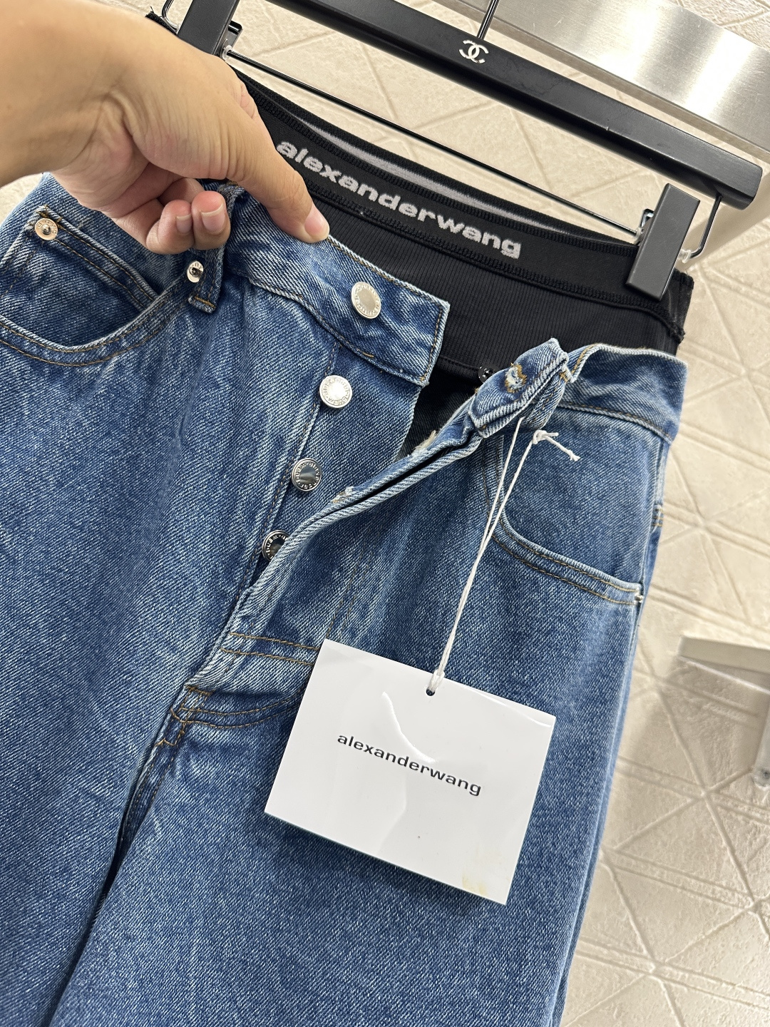 ♥Alexander wab*♥2026新品上架 腰头可拆卸牛仔弯刀裤定制YB斜纹棉牛仔材质，透气性佳，