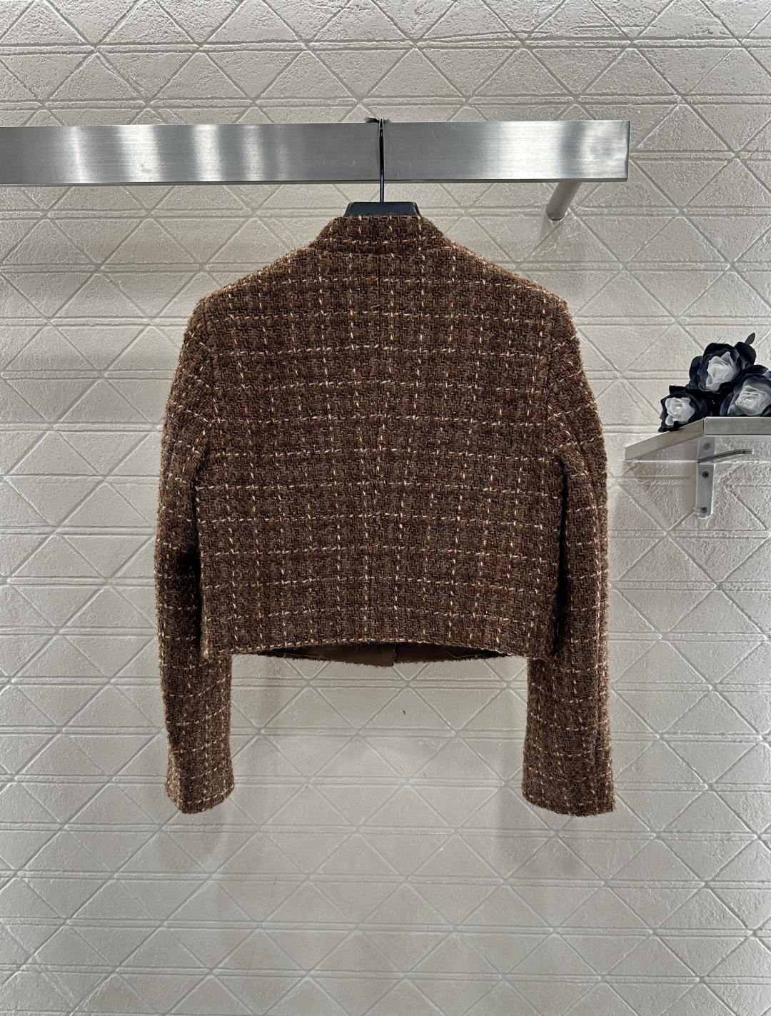 ♥Chane*♥2025新品上架 立领编织外套半裙套装定制YB进口粗纺毛呢材质，质感高级，品相十足，立领