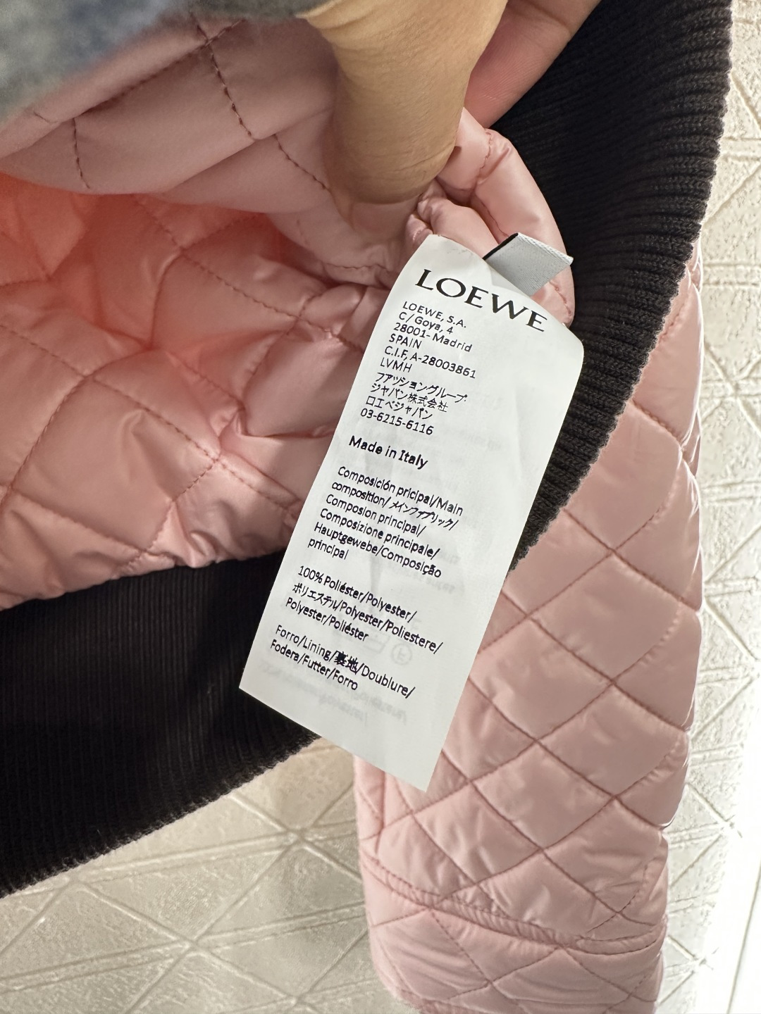 ♥Loew*♥2025新品上架 灯芯绒领菱格棉服外套定制YB防风防水尼龙材质，羽绒棉填充内里，整件轻盈保