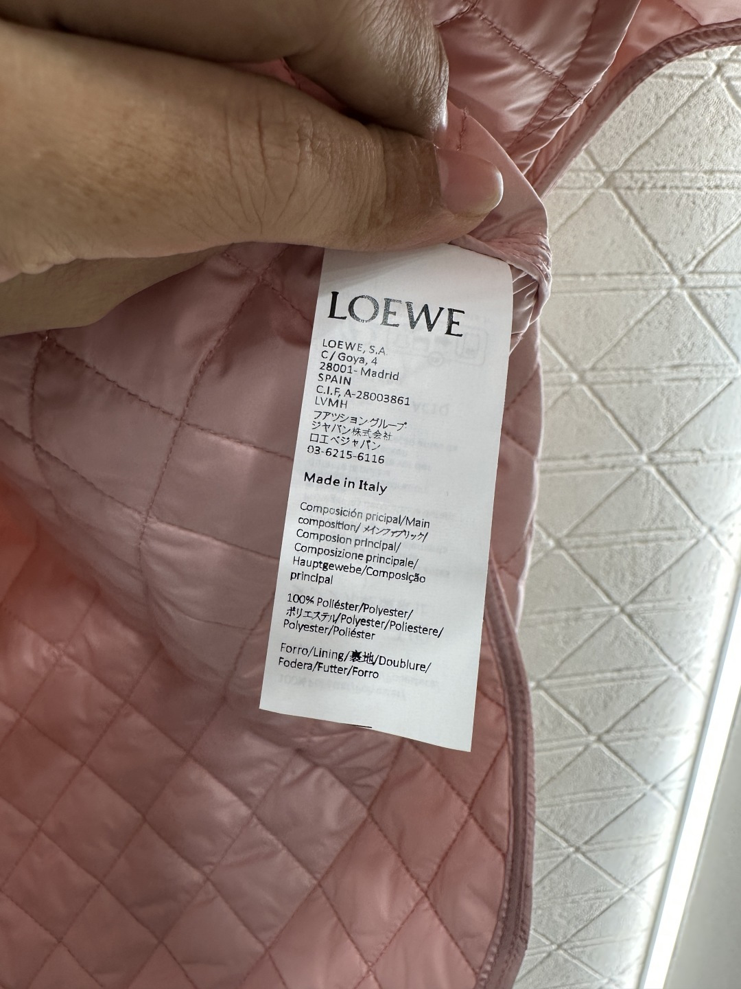 ♥Loew*♥2025新品上架 灯芯绒领菱格棉服外套定制YB防风防水尼龙材质，羽绒棉填充内里，整件轻盈保