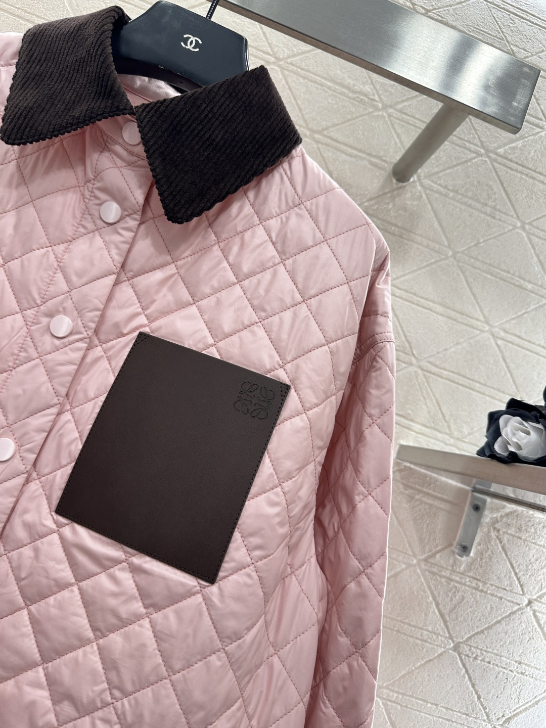 ♥Loew*♥2025新品上架 灯芯绒领菱格棉服外套定制YB防风防水尼龙材质，羽绒棉填充内里，整件轻盈保