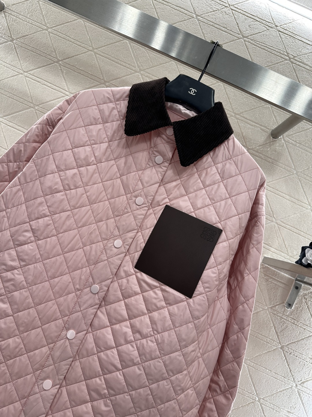 ♥Loew*♥2025新品上架 灯芯绒领菱格棉服外套定制YB防风防水尼龙材质，羽绒棉填充内里，整件轻盈保