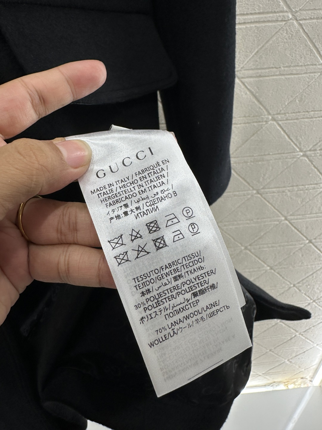 ♥Gucc*♥2025新品上架 正肩翻领长款大衣定制YB进口精仿羊毛材质，质感品相绝佳，长款翻领毛呢大衣