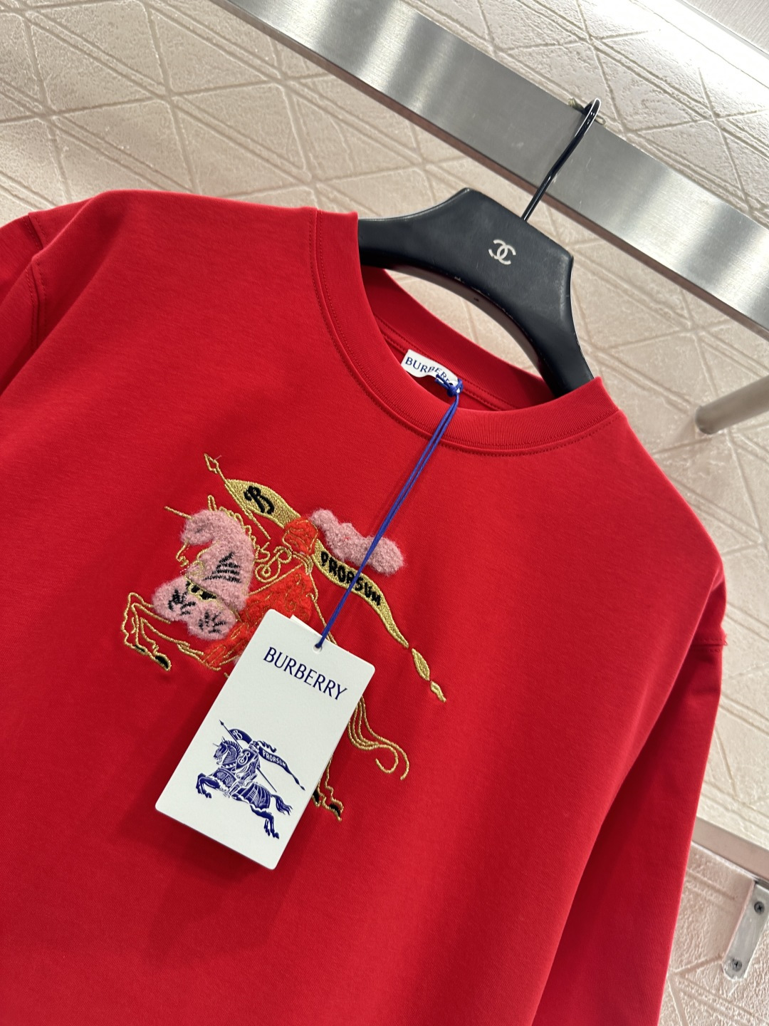 ♥BBR*♥2026新品上架 贺岁圆领战马徽标𝑇𝑒𝑒新年贺岁系列#定制YB原生全棉材质，质感细腻，舒适透