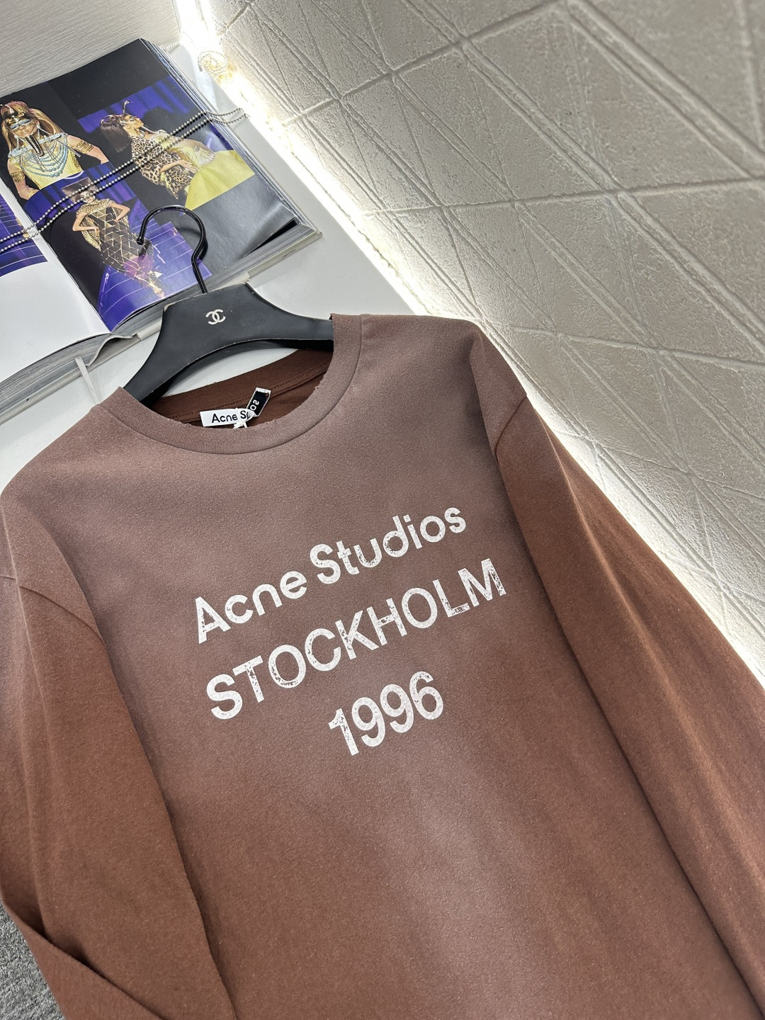 ♥Acne studio*♥2025新品上架 重工水洗做旧字母上衣定制YB亚麻棉材质，质感舒适，弹力好穿