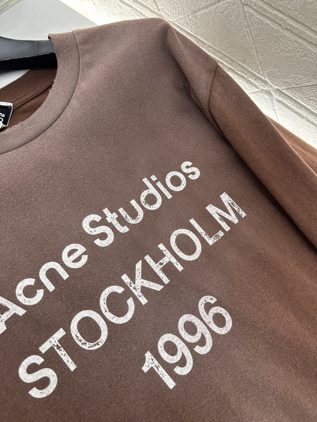 ♥Acne studio*♥2025新品上架 重工水洗做旧字母上衣定制YB亚麻棉材质，质感舒适，弹力好穿