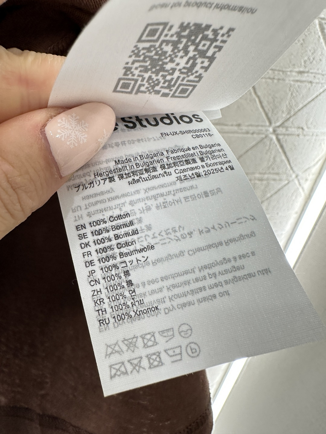 ♥Acne studio*♥2025新品上架 重工水洗做旧字母上衣定制YB亚麻棉材质，质感舒适，弹力好穿