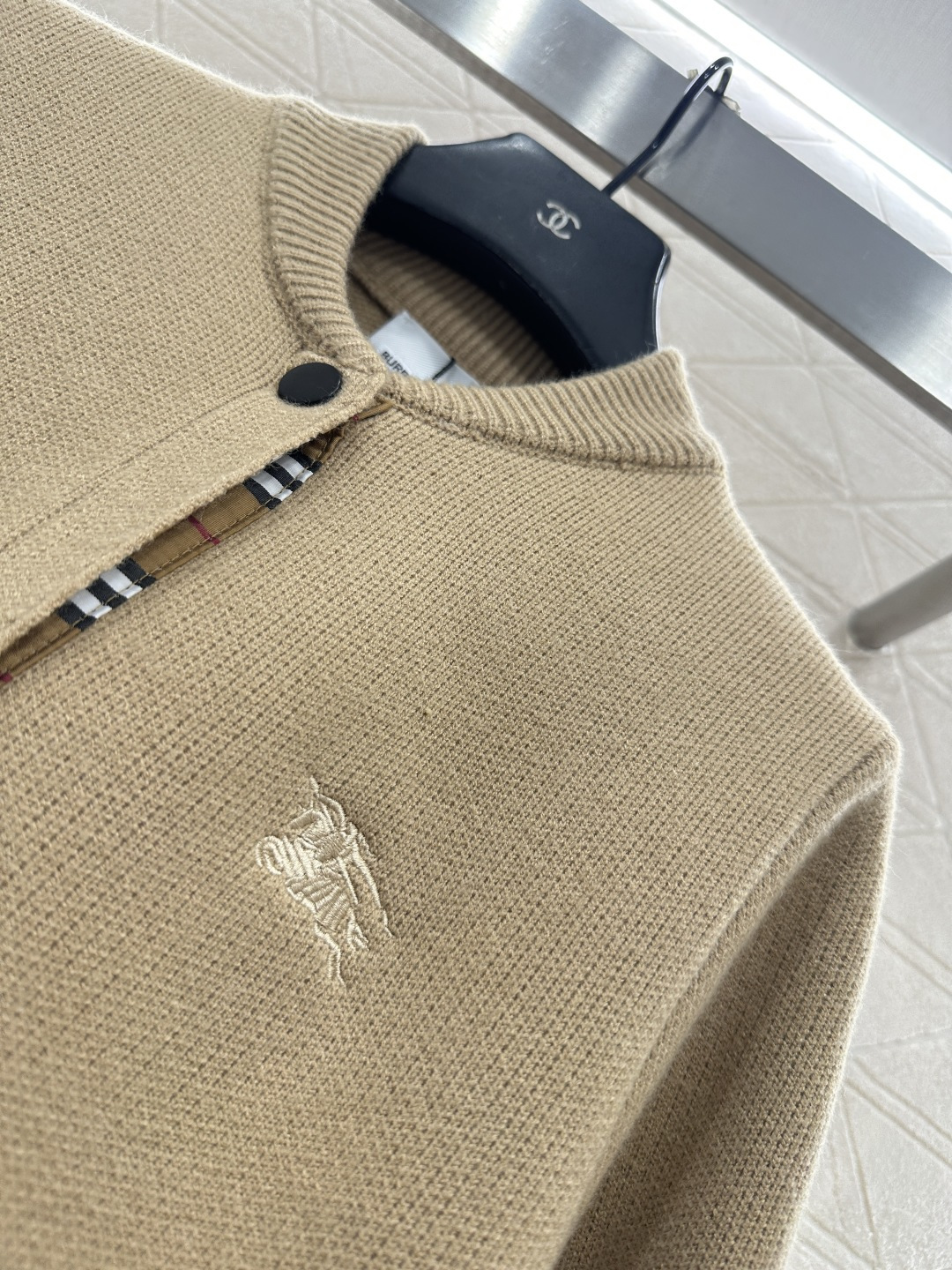 ♥BBR*♥2025新品上架 针织立领外套定制YB羊毛纱线织造，质感柔软，保暖亲肤，立领棒球外套版型，通