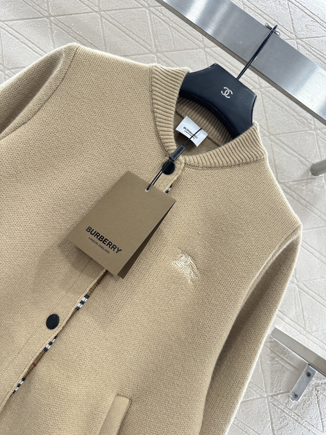 ♥BBR*♥2025新品上架 针织立领外套定制YB羊毛纱线织造，质感柔软，保暖亲肤，立领棒球外套版型，通