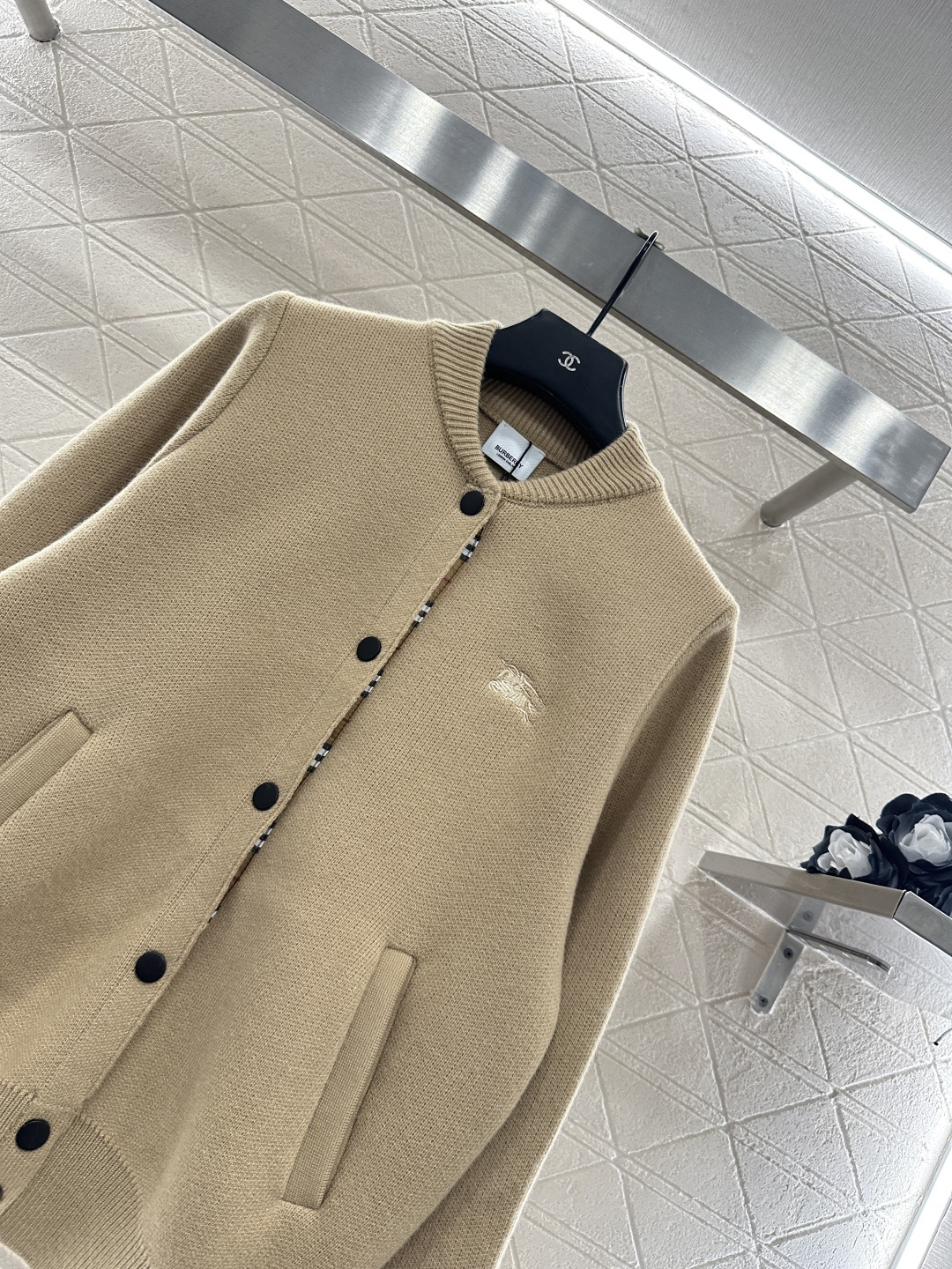 ♥BBR*♥2025新品上架 针织立领外套定制YB羊毛纱线织造，质感柔软，保暖亲肤，立领棒球外套版型，通