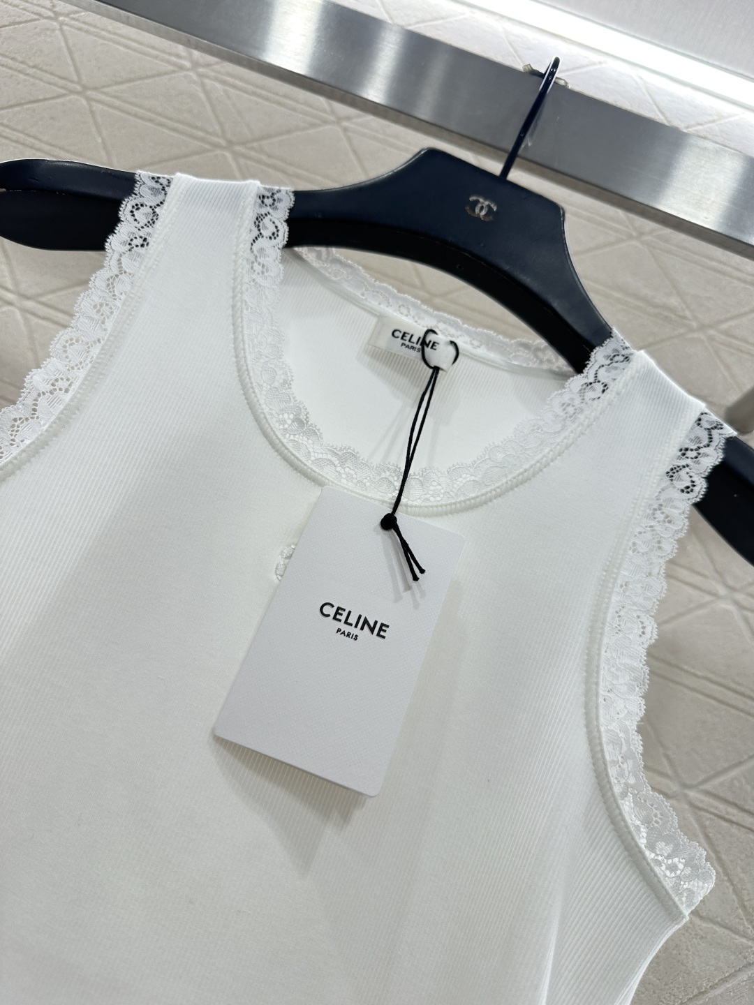 ♥Celin*♥2026新品上架 圆领蕾丝花边背心定制YB弹力全棉材质，柔软舒适，弹力十足，圆领U领背心