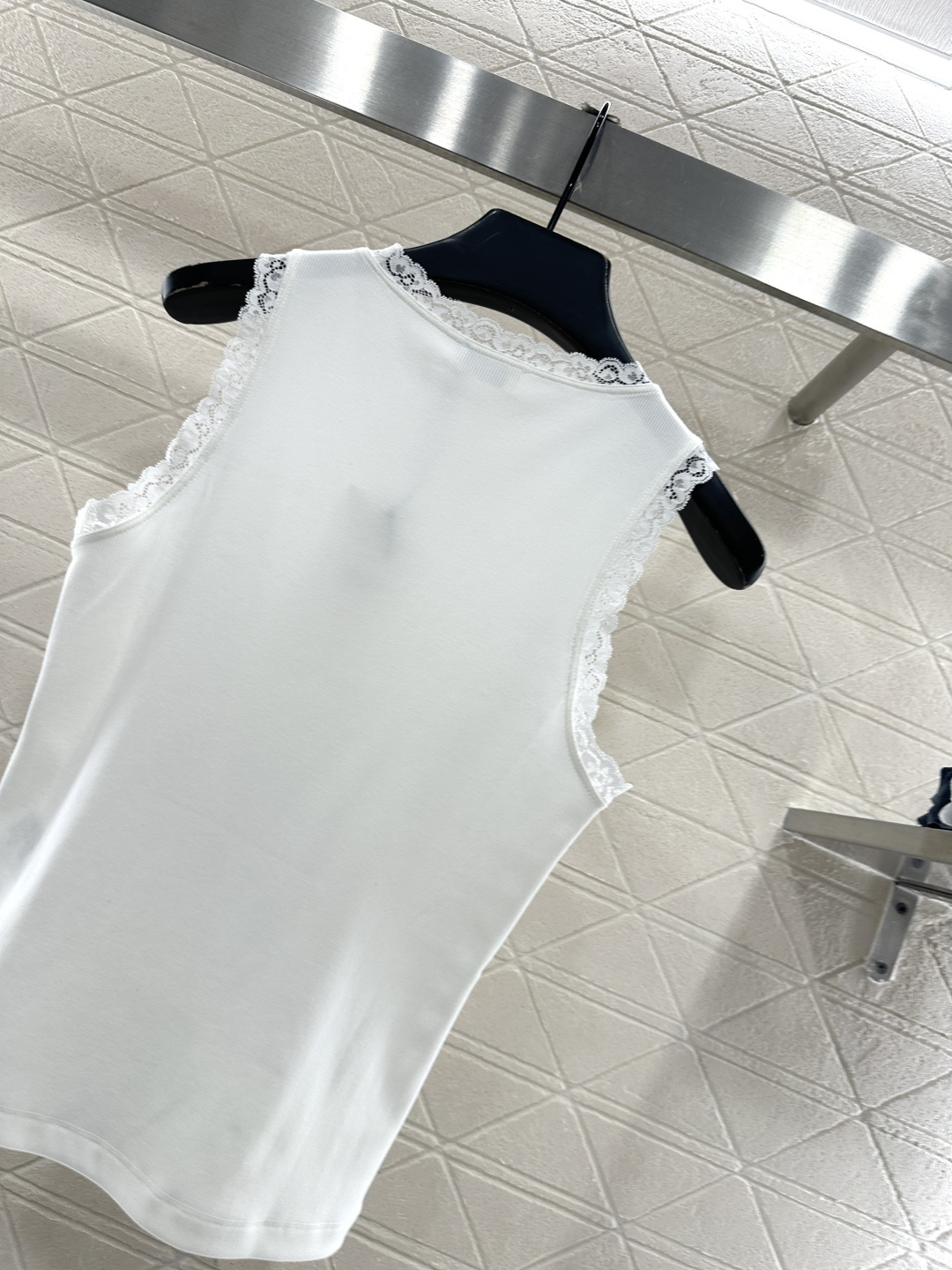 ♥Celin*♥2026新品上架 圆领蕾丝花边背心定制YB弹力全棉材质，柔软舒适，弹力十足，圆领U领背心