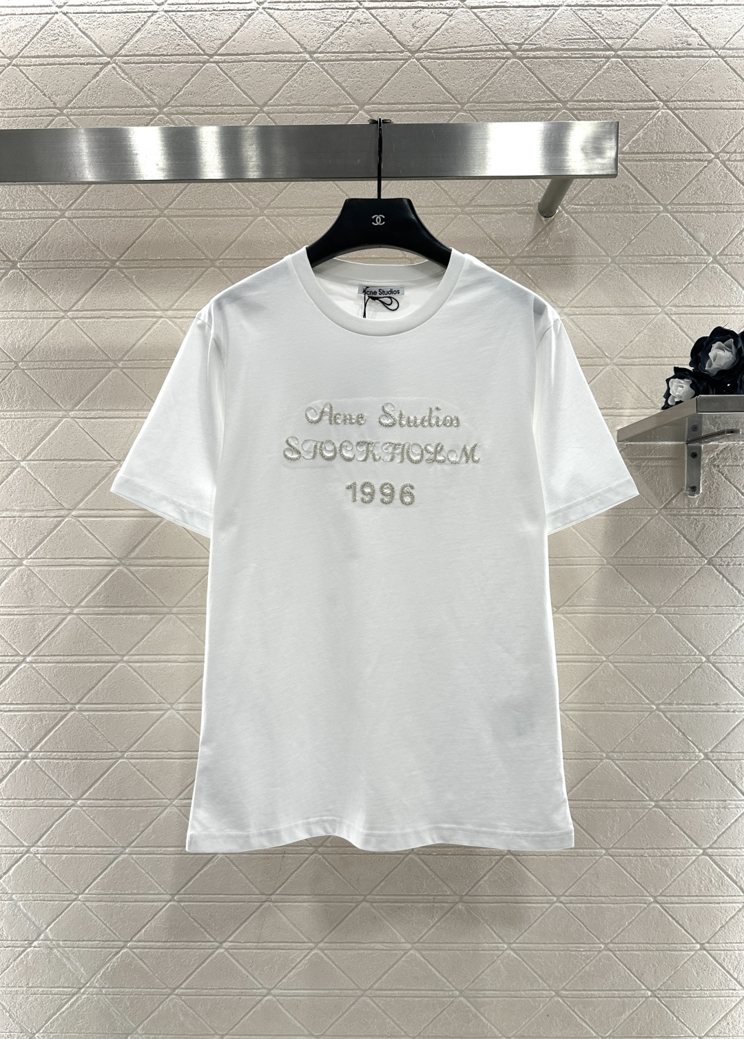 ♥Acne studio*♥2026新品上架 订珠花体徽标𝑇𝑒𝑒定制YB丝光全棉材质，质感细腻，舒适透气