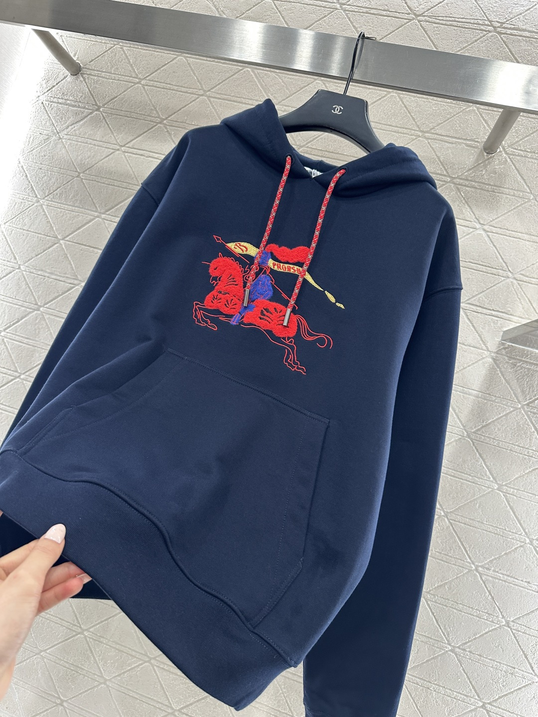 ♥BBR*♥2026新品上架贺岁刺绣战马连帽抽绳卫衣新年贺岁系列#定制YB原生全棉材质，穿搭舒适，质感十