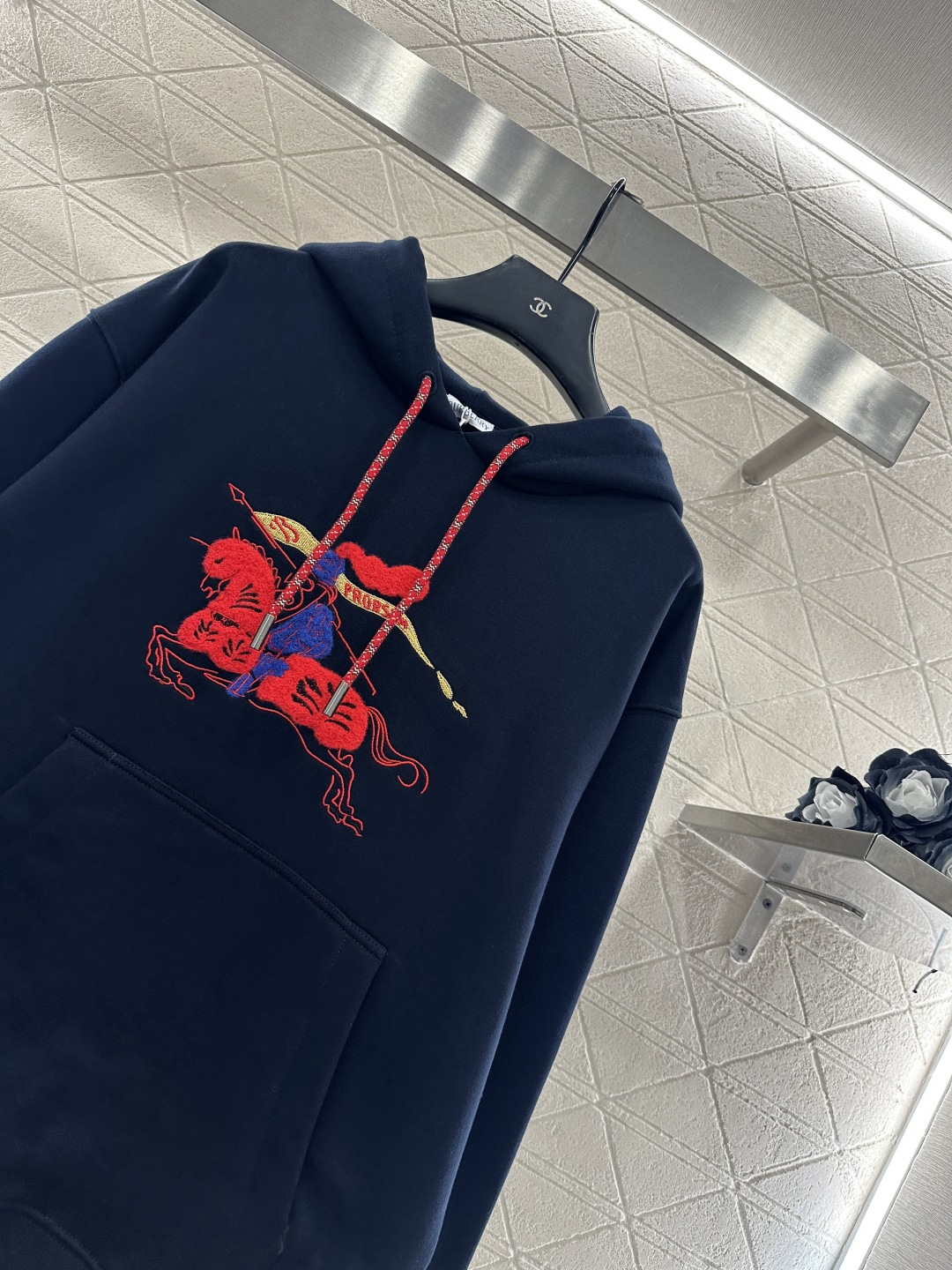 ♥BBR*♥2026新品上架贺岁刺绣战马连帽抽绳卫衣新年贺岁系列#定制YB原生全棉材质，穿搭舒适，质感十