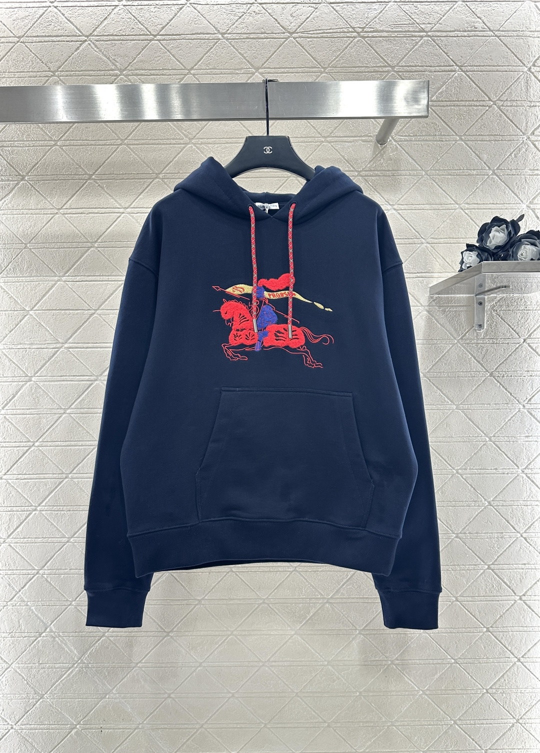 ♥BBR*♥2026新品上架贺岁刺绣战马连帽抽绳卫衣新年贺岁系列#定制YB原生全棉材质，穿搭舒适，质感十