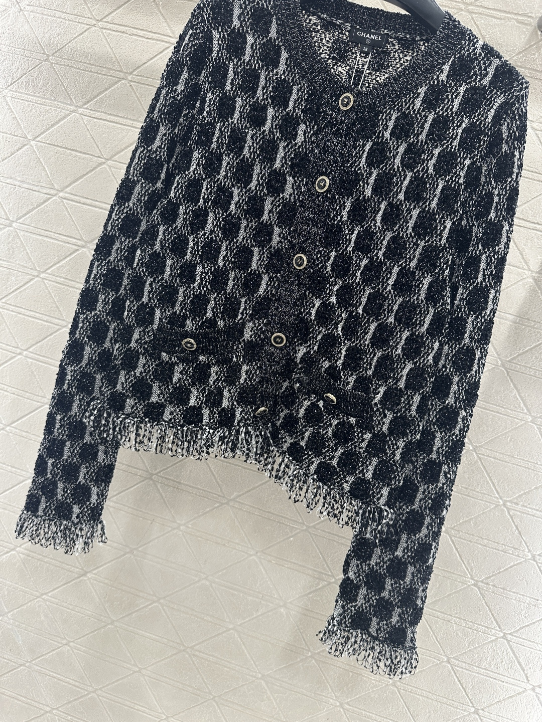 ♥Chane*♥2026新品上架 流苏针织开衫定制YB棉毛纱线织造，质感细腻，舒适好穿，圆领针织开衫剪裁