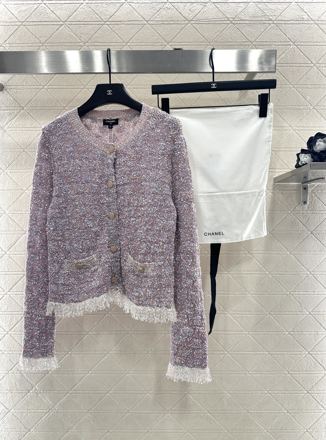 ♥Chane*♥2026新品上架 流苏针织开衫定制YB棉毛纱线织造，质感细腻，舒适好穿，圆领针织开衫剪裁