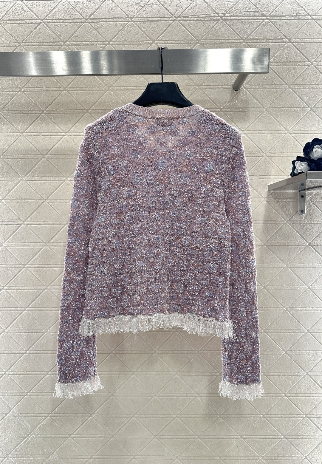 ♥Chane*♥2026新品上架 流苏针织开衫定制YB棉毛纱线织造，质感细腻，舒适好穿，圆领针织开衫剪裁