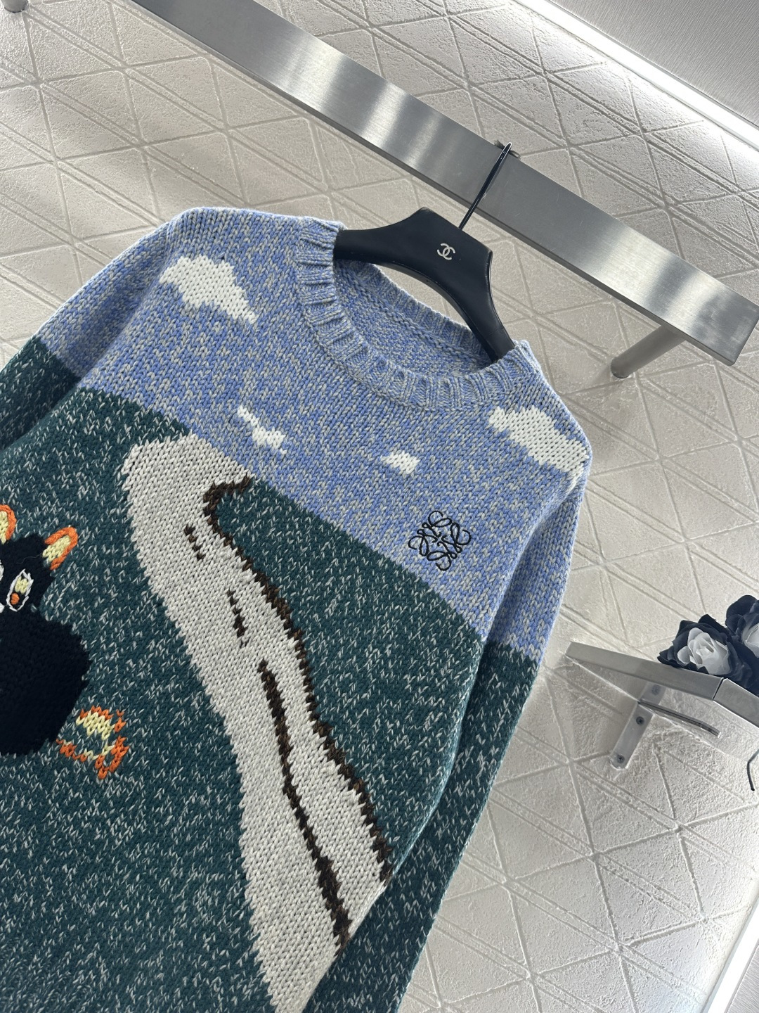 ♥Loew*♥2025新品上架 圆领童趣绘图套头毛衣 定制YB羊毛纱线材质，质感细腻，舒适保暖，圆领针织