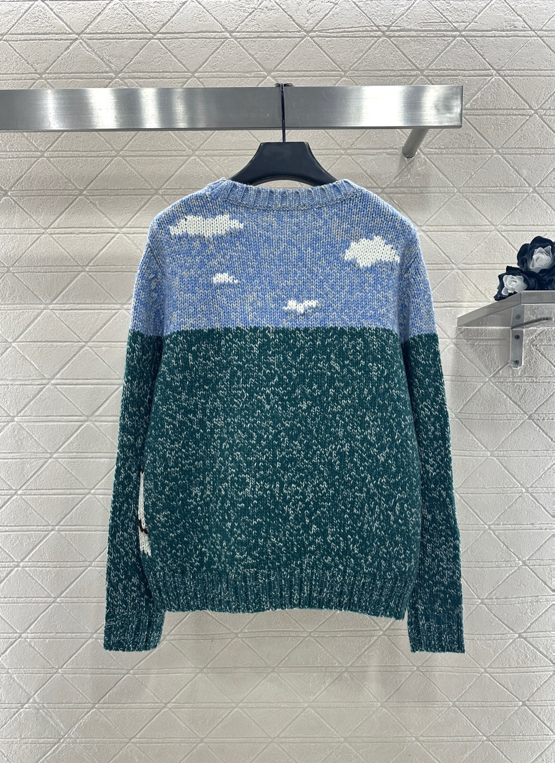 ♥Loew*♥2025新品上架 圆领童趣绘图套头毛衣 定制YB羊毛纱线材质，质感细腻，舒适保暖，圆领针织