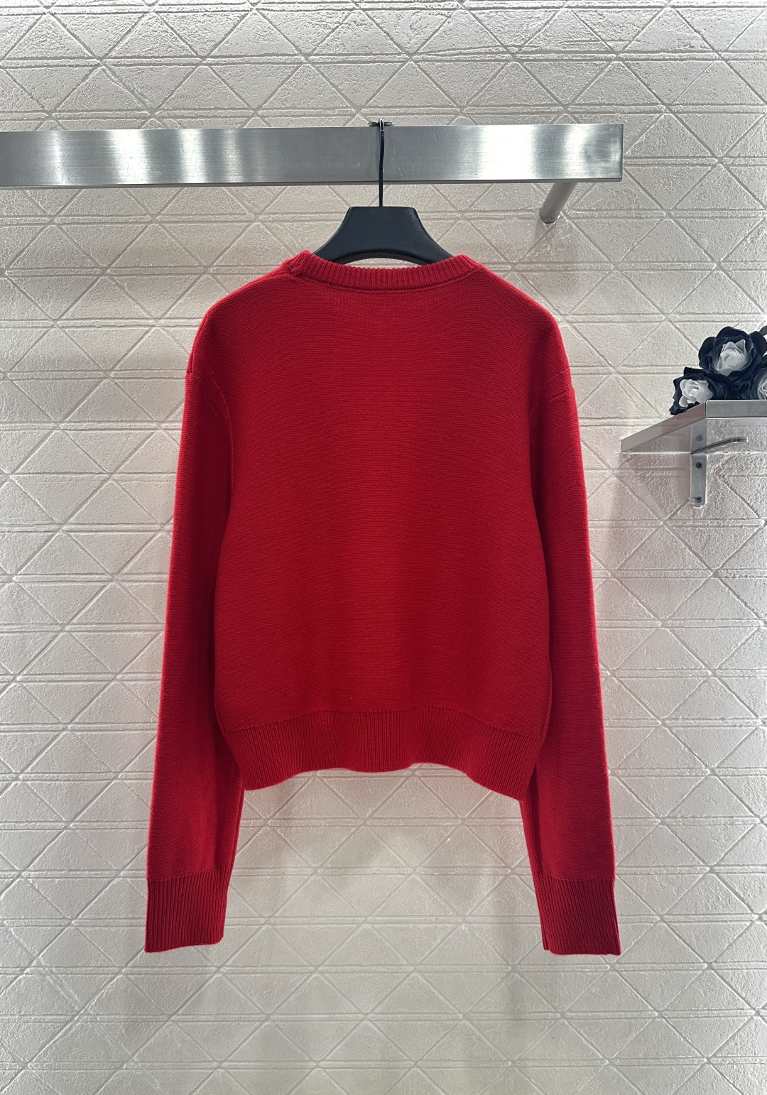 ♥Gucc*♥2026新品上架 贺岁徽标钩花针织毛衣新年贺岁限定系列#定制YB羊绒羊毛纱线织造，穿搭舒适