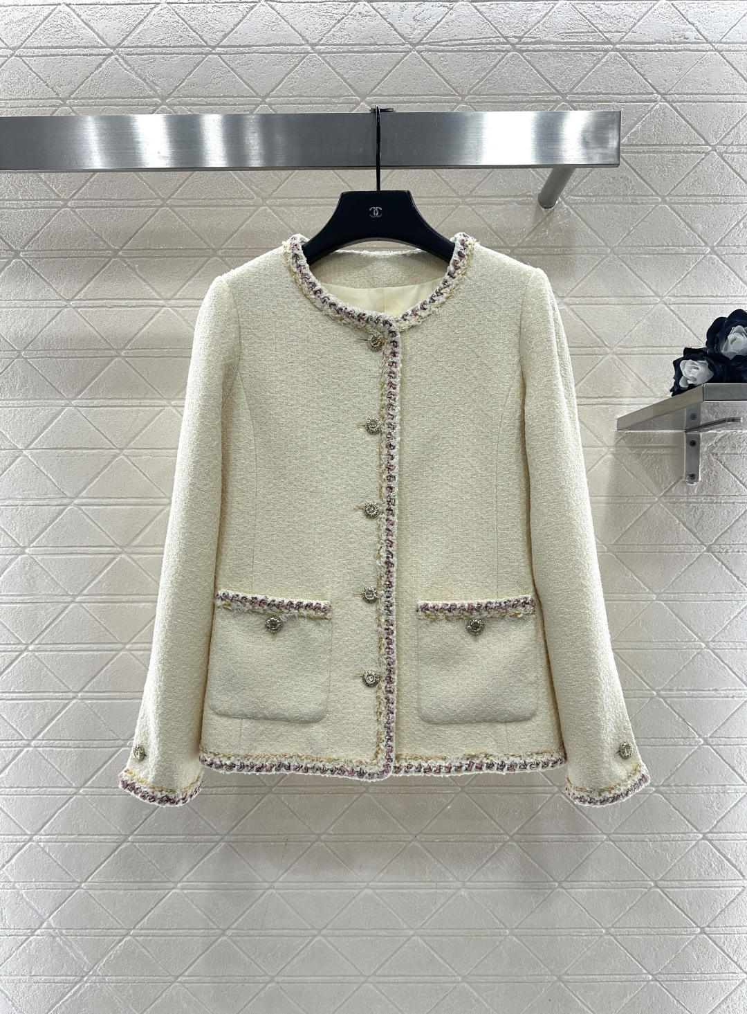 ♥Chane*♥2026新品上架 圆领捆边洋装半裙套装定制YB进口粗纺羊毛呢材质，质感高级，品相十足，圆