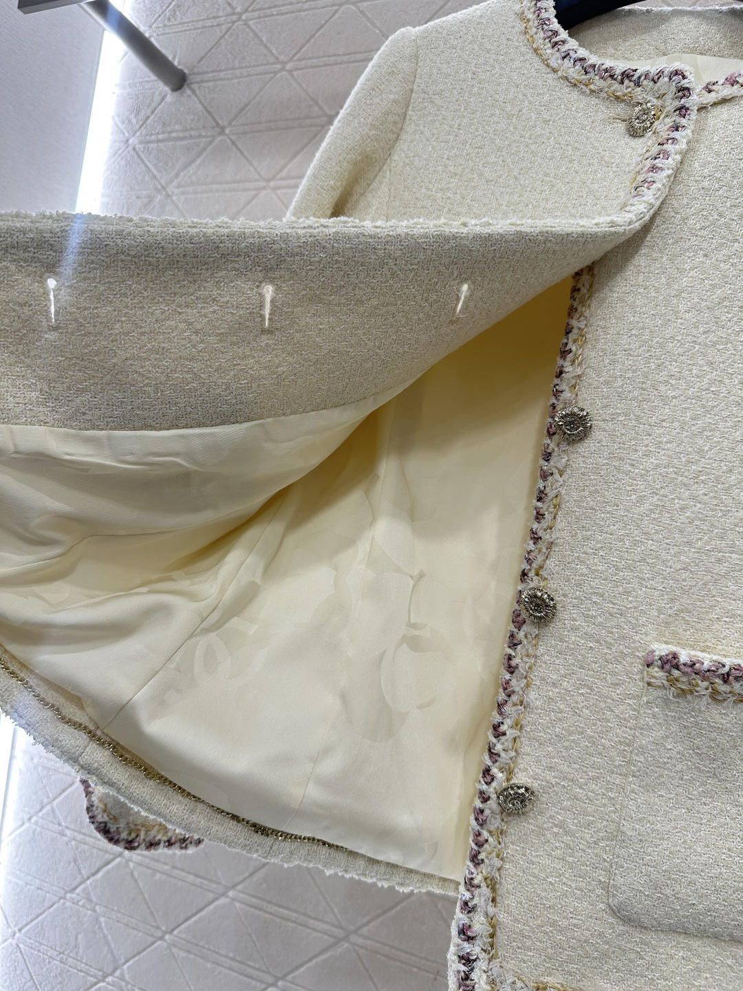 ♥Chane*♥2026新品上架 圆领捆边洋装半裙套装定制YB进口粗纺羊毛呢材质，质感高级，品相十足，圆