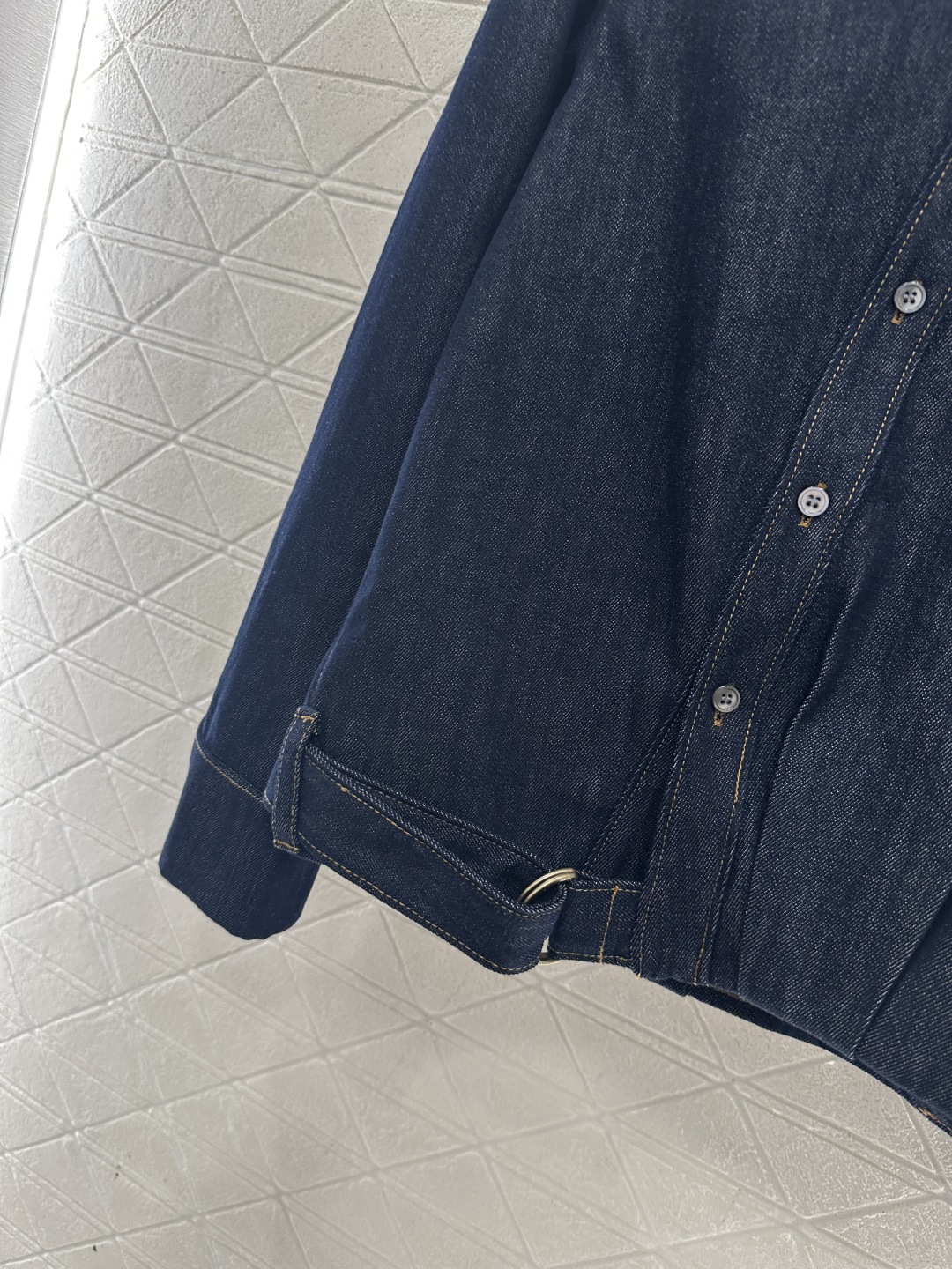 ♥Loew*♥2025新品上架 牛仔衬衫腰带阔腿长裤套装定制YB牛仔斜纹棉材质，透气性佳，柔软亲肤，翻领