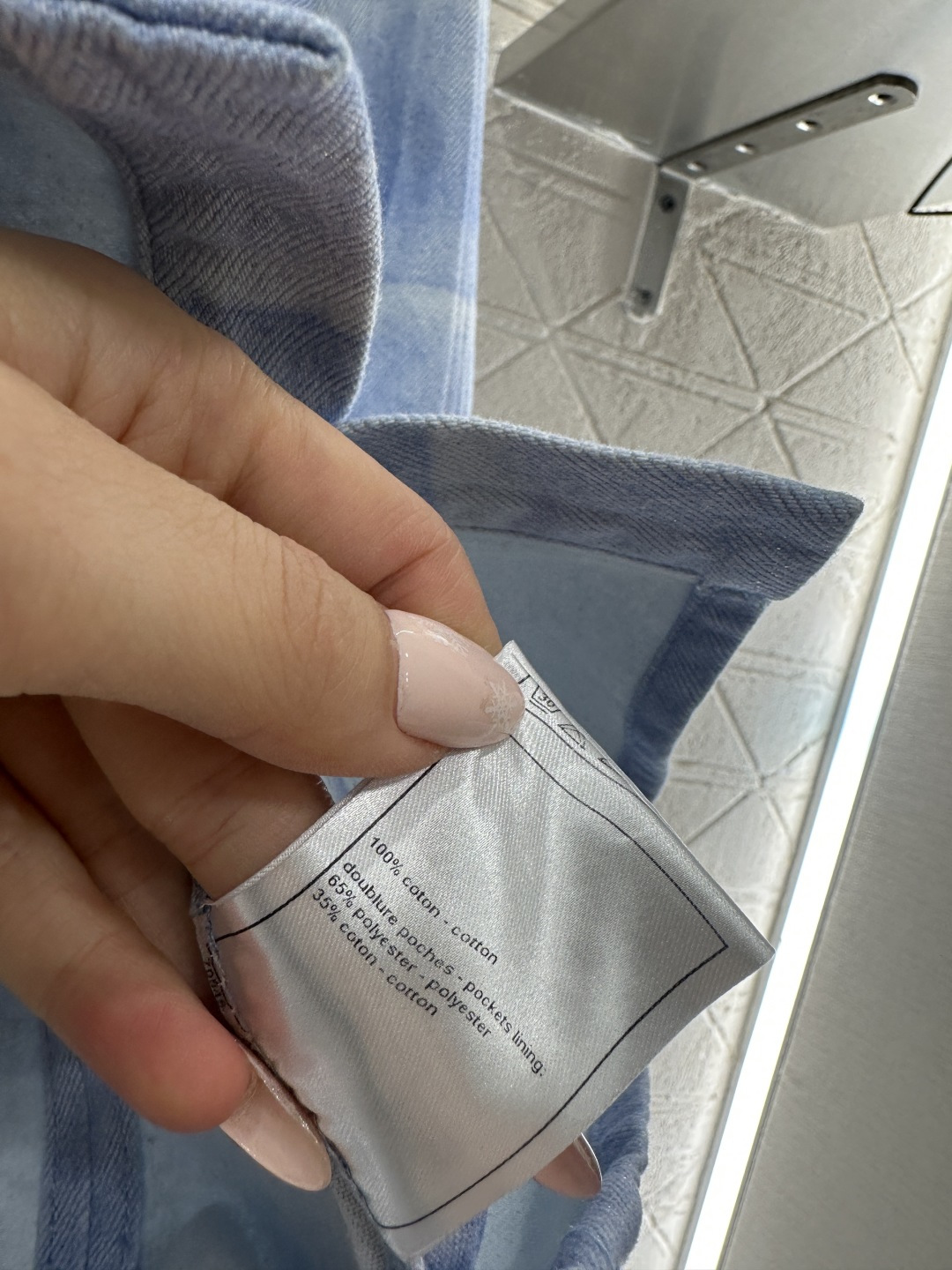 ♥Chane*♥2026新品上架 激光对条牛仔廓形上衣定制YB斜纹棉牛仔材质，质感高级，穿搭有型，圆领宽