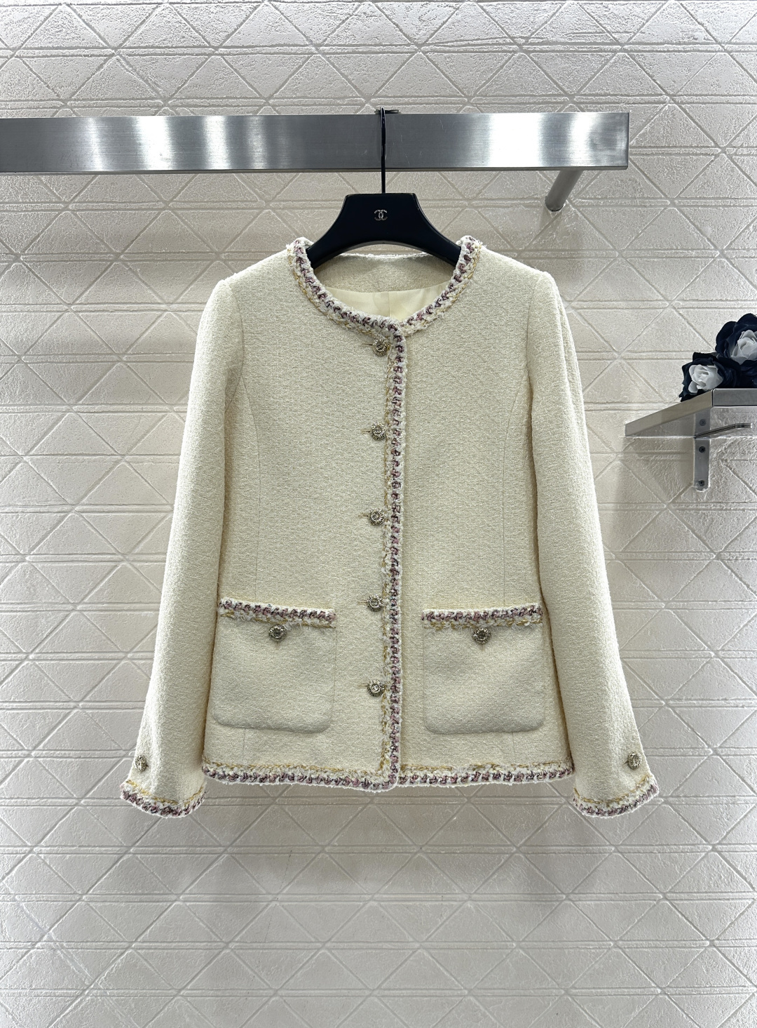 ♥Chane*♥2026新品上架 圆领捆边洋装半裙套装定制YB进口粗纺羊毛呢材质，质感高级，品相十足，圆