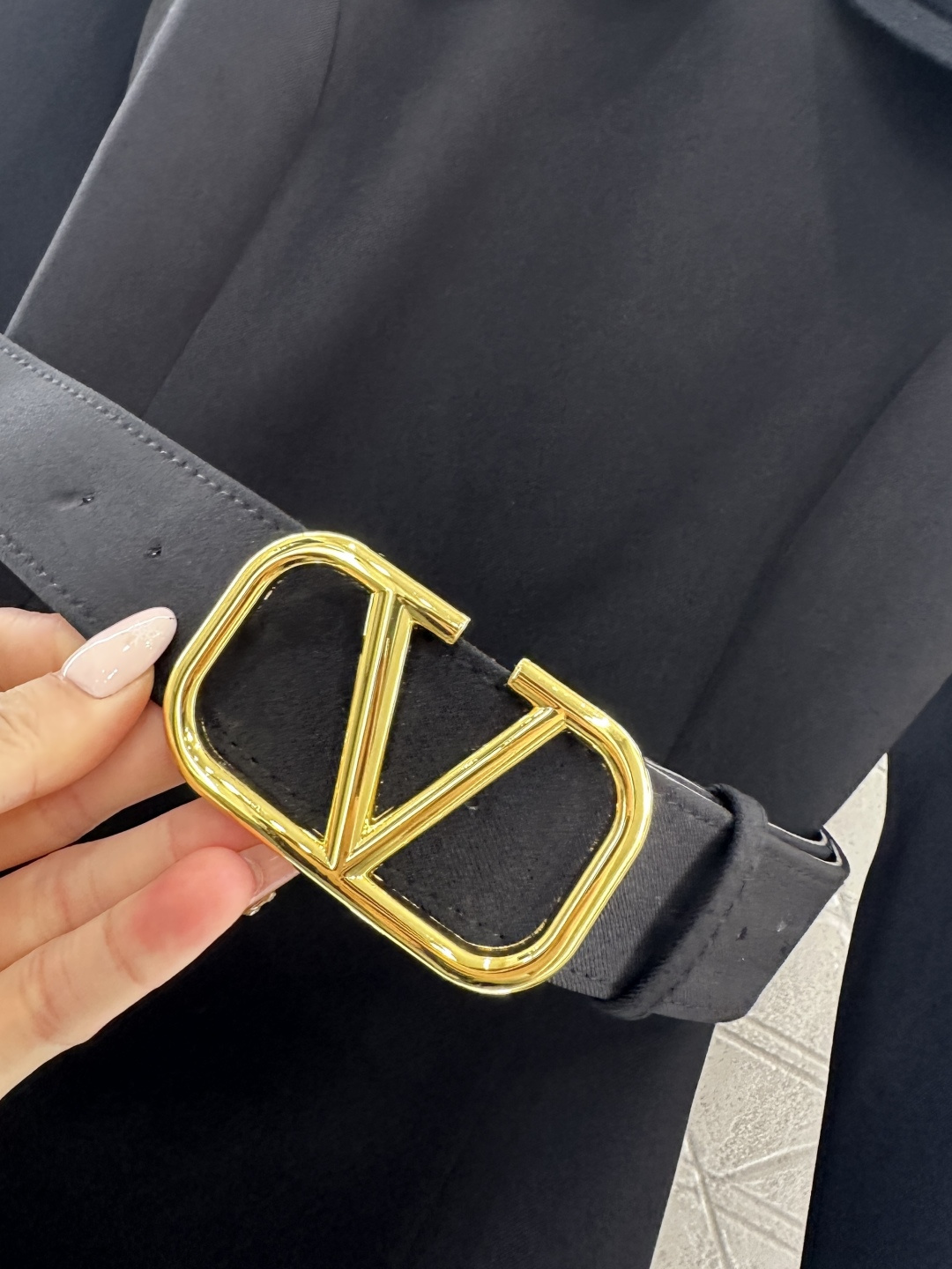 ♥Valentin*♥2025新品上架 蝴蝶结针织领腰带连衣裙定制YB进口材质，肌理明显，垂感有型，圆领