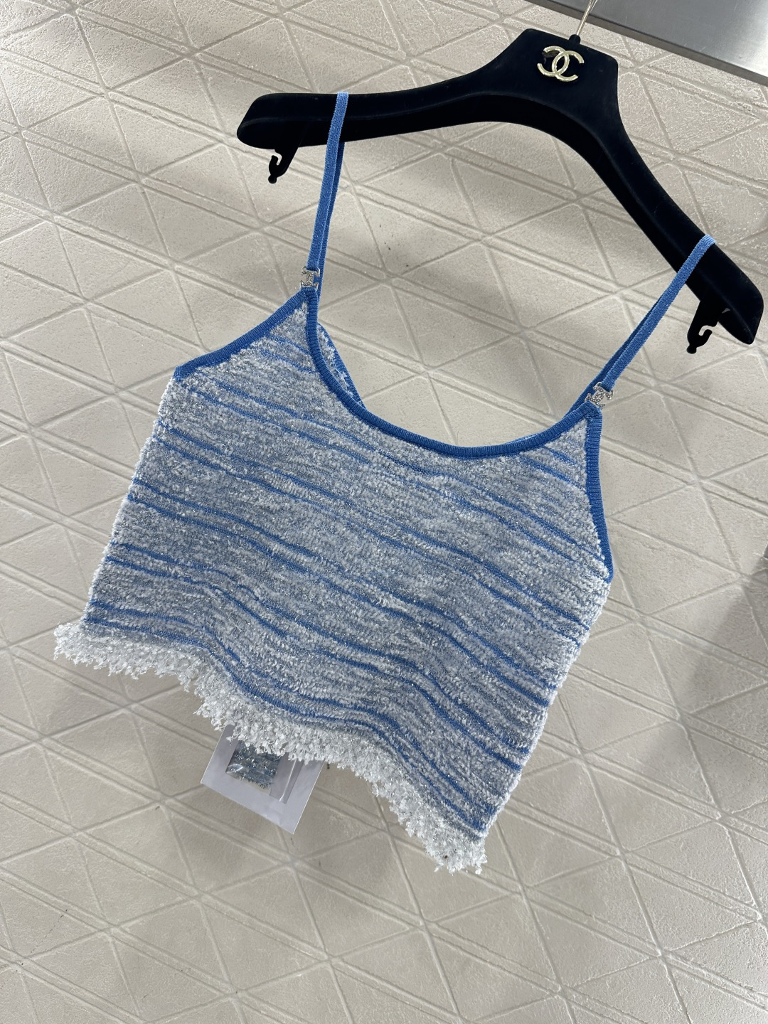 ♥Chane*♥2026新品上架 流苏针织吊带背心定制YB棉毛纱线织造，质感高级，穿搭洋气，平口领针织吊