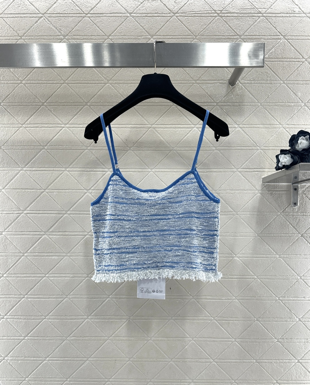 ♥Chane*♥2026新品上架 流苏针织吊带背心定制YB棉毛纱线织造，质感高级，穿搭洋气，平口领针织吊